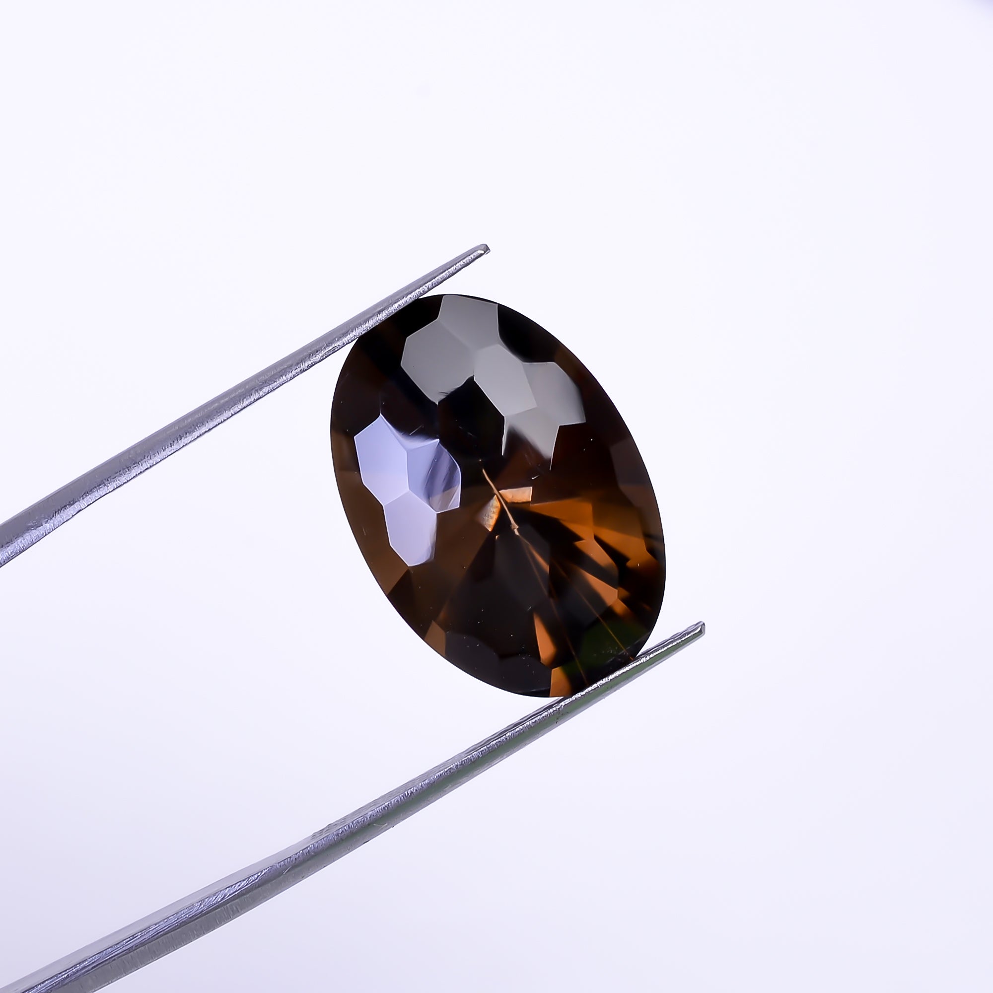 Natural Smoky Quartz Oval Shape Faceted Loose Gemstone For Making Jewelry 13.5 Ct. 19X13X10 mm Y-10463