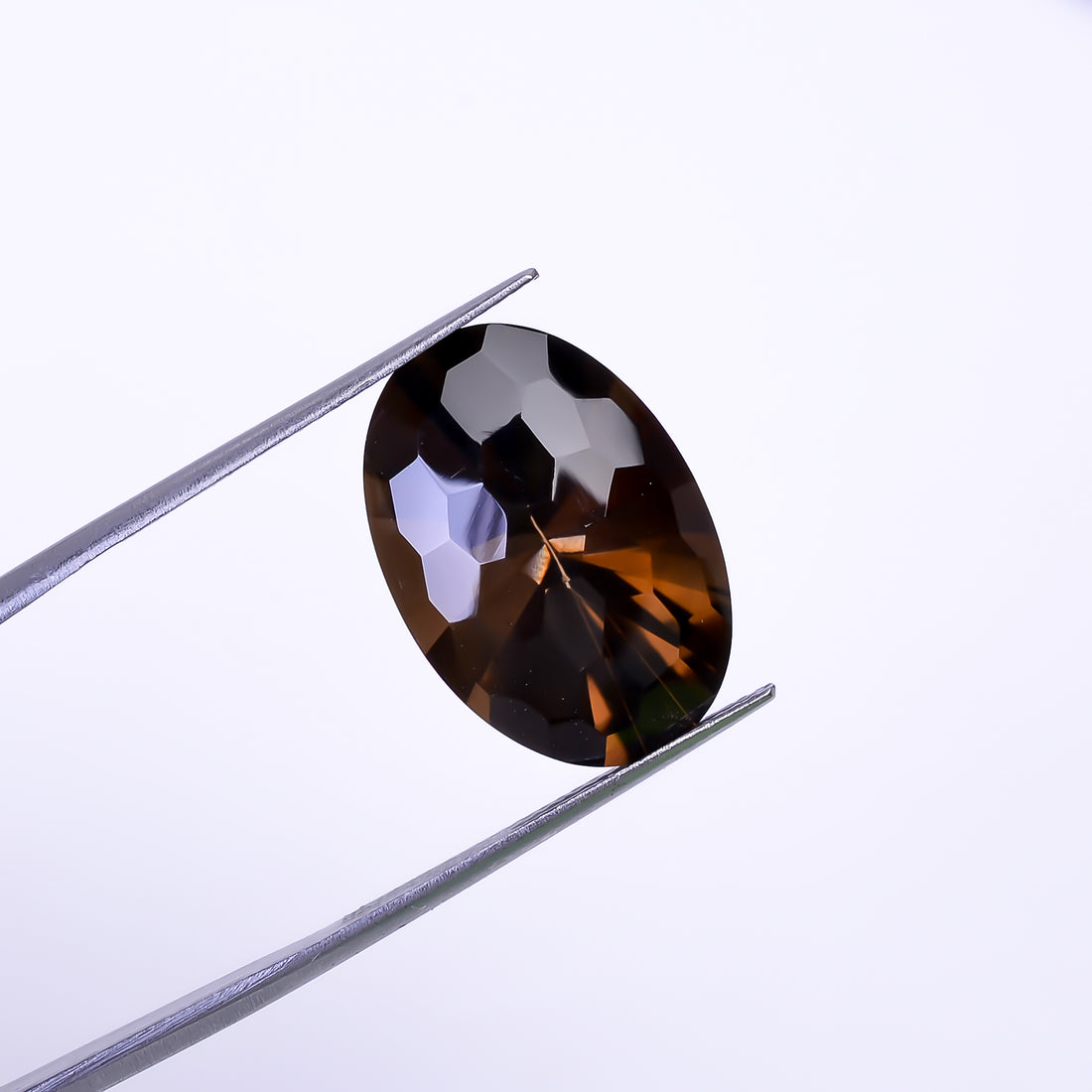 Natural Smoky Quartz Oval Shape Faceted Loose Gemstone For Making Jewelry 13.5 Ct. 19X13X10 mm Y-10463