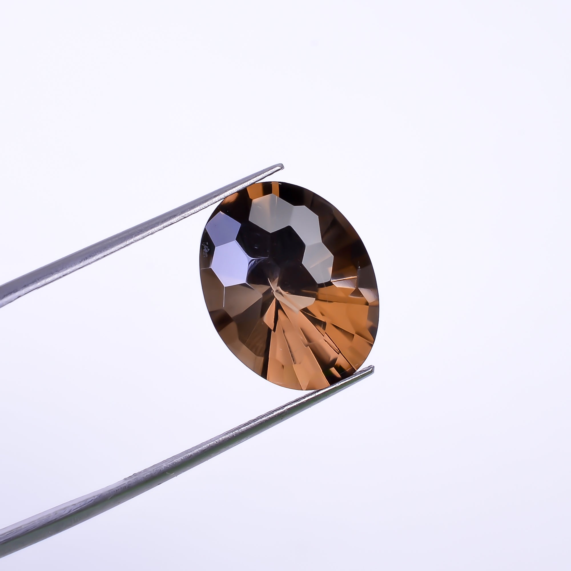 Natural Smoky Quartz Oval Shape Faceted Loose Gemstone For Making Jewelry 10 Ct. 16X13X9 mm Y-10464