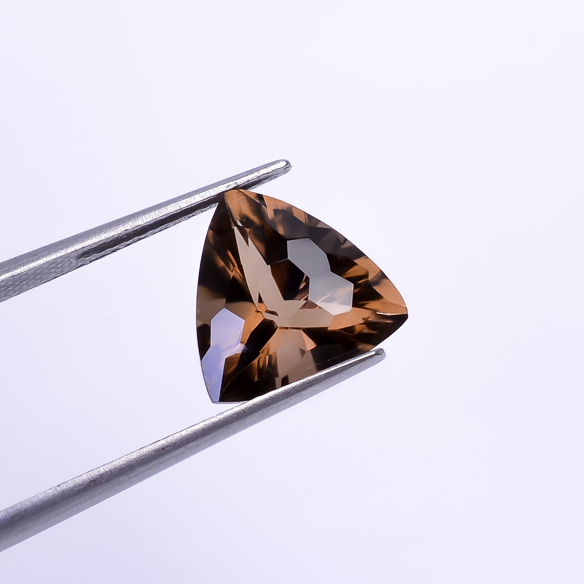 Natural Smoky Quartz Triangle Shape Faceted Loose Gemstone For Making Jewelry 4 Ct. 11X11X7 mm Y-10466