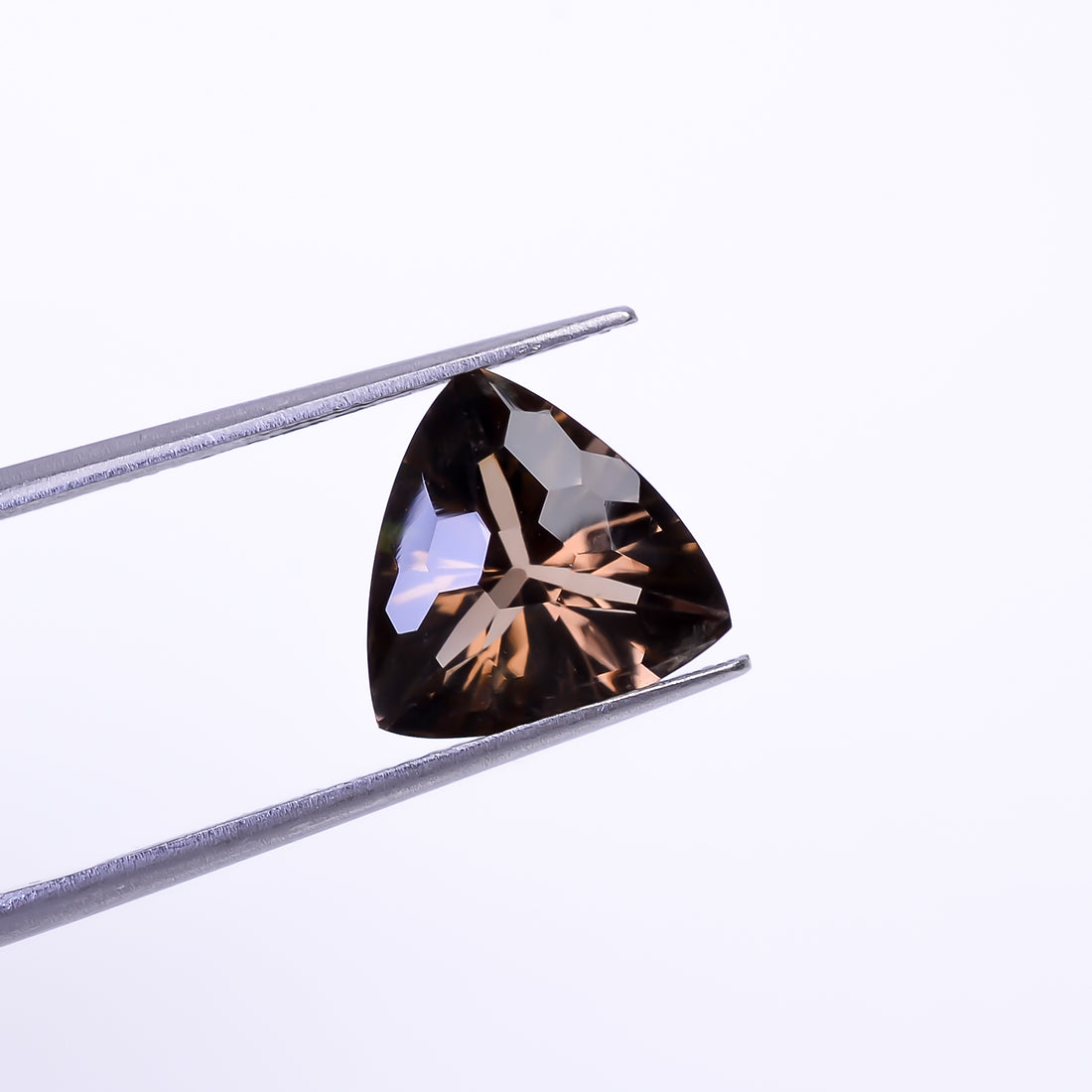 Natural Smoky Quartz Triangle Shape Faceted Loose Gemstone For Making Jewelry 3.5 Ct. 11X11X7 mm Y-10468