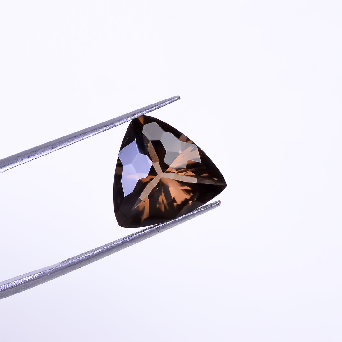 Natural Smoky Quartz Triangle Shape Faceted Loose Gemstone For Making Jewelry 6.5 Ct. 13X13X8 mm Y-10470