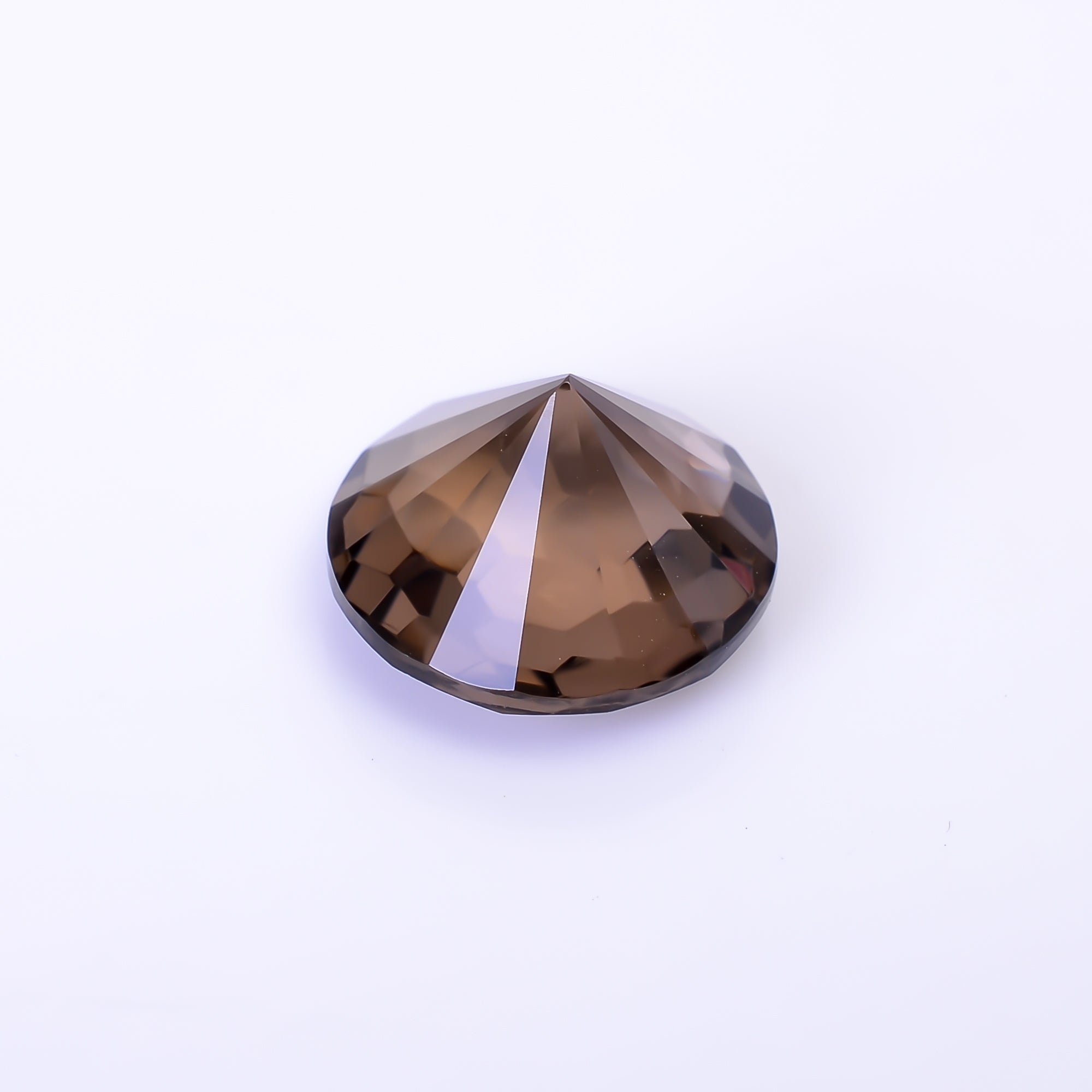 Natural Smoky Quartz Round Shape Faceted Loose Gemstone For Making Jewelry 6.5 Ct. 13X13X8 mm Y-10472