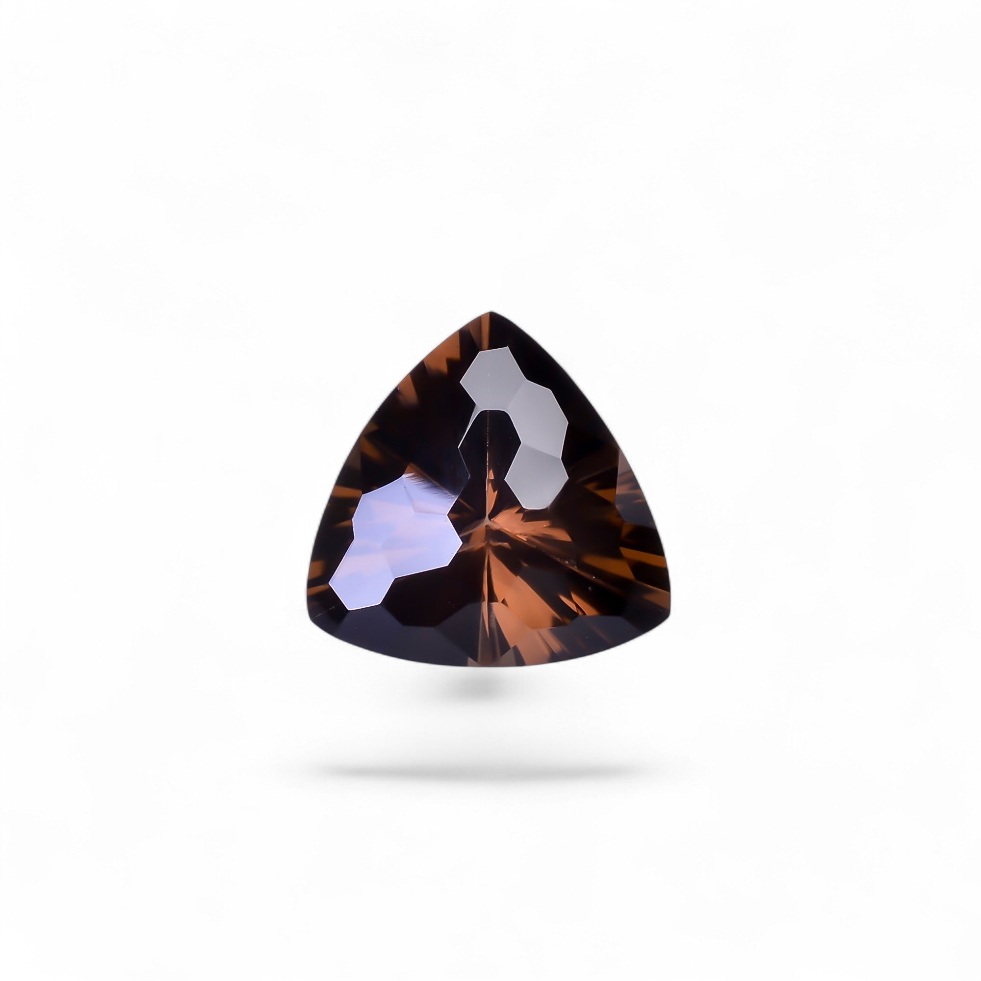 Natural Smoky Quartz Trillion Shape Faceted Loose Gemstone For Making Jewelry 15.5 Ct. 17X17X11 mm Y-10473