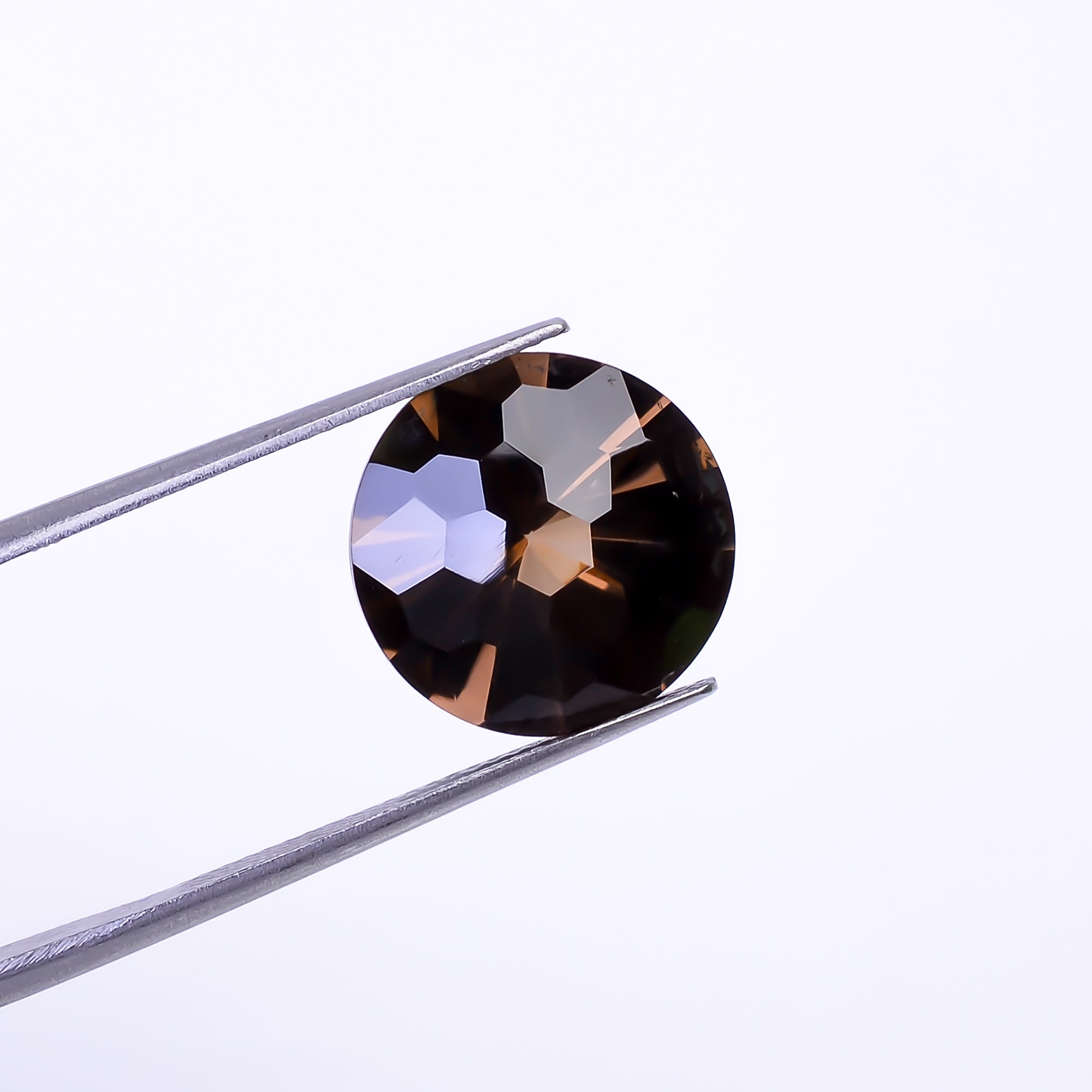 Natural Smoky Quartz Round Shape Faceted Loose Gemstone For Making Jewelry 8 Ct. 14X14X8 mm Y-10474