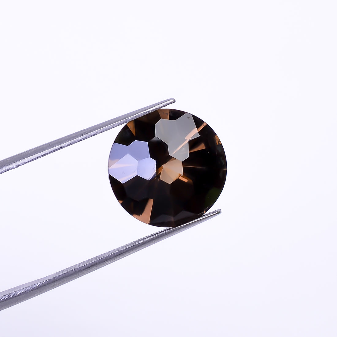 Natural Smoky Quartz Round Shape Faceted Loose Gemstone For Making Jewelry 8 Ct. 14X14X8 mm Y-10474