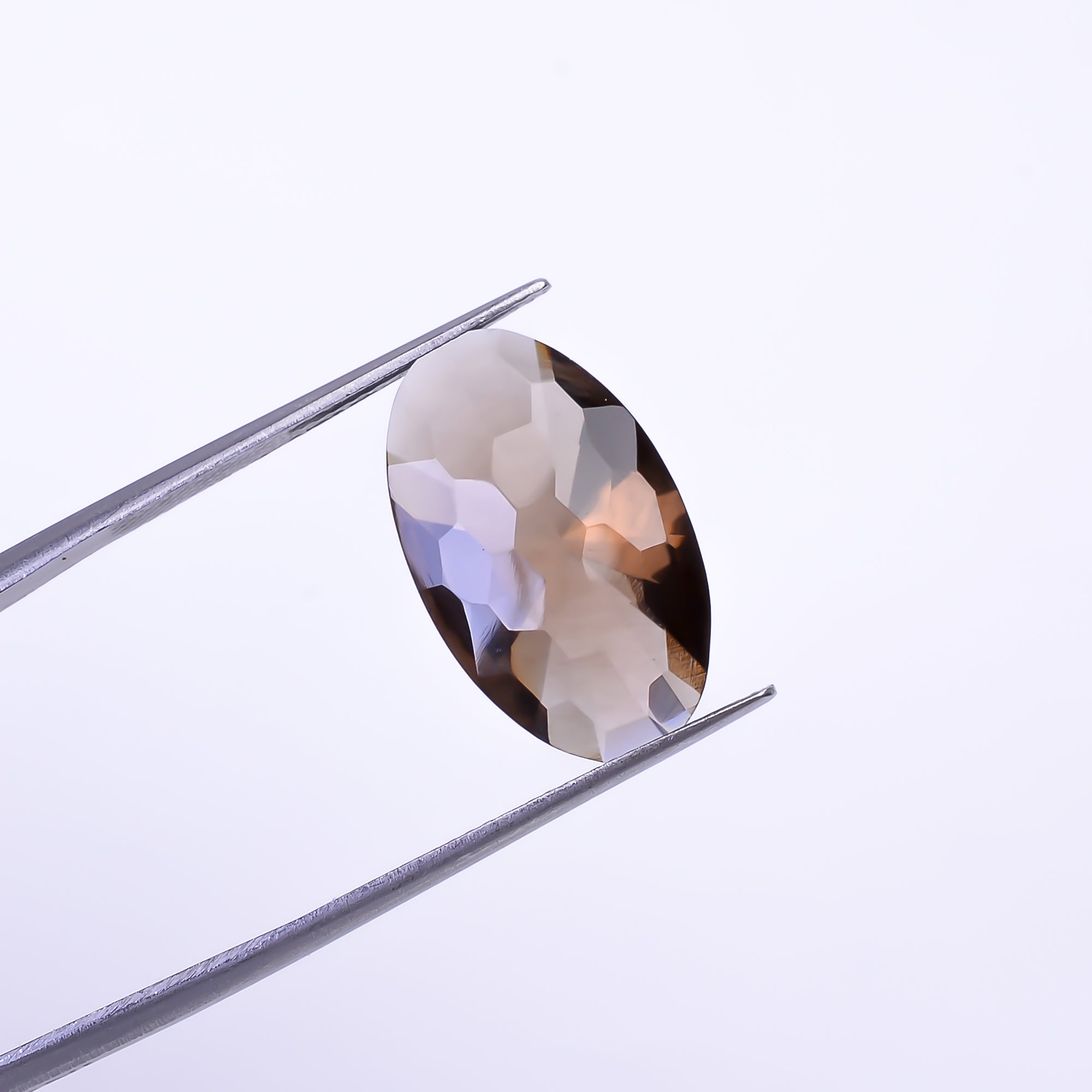 Natural Smoky Quartz Oval Shape Faceted Loose Gemstone For Making Jewelry 7.5 Ct. 19X11X6 mm Y-10475