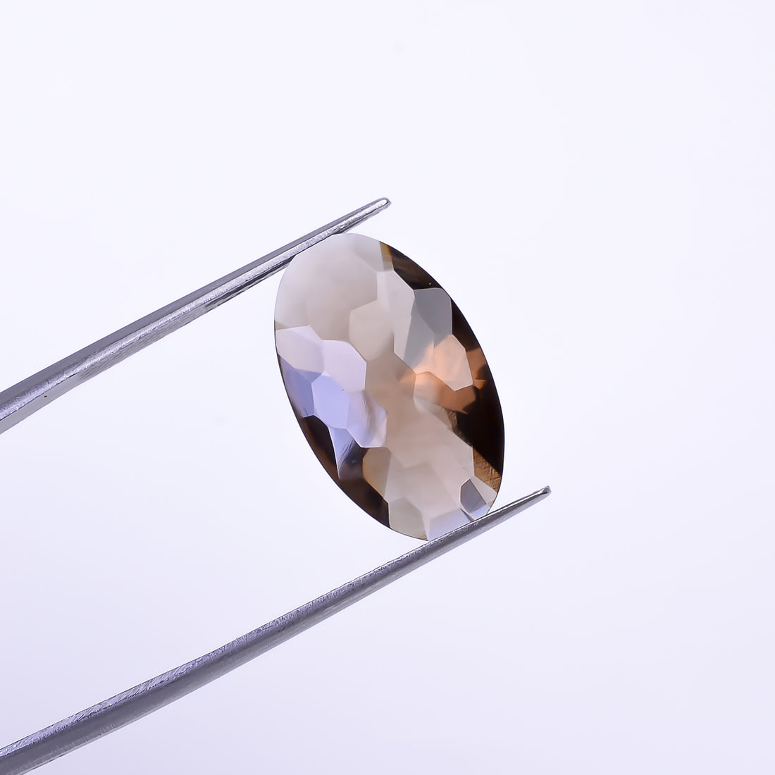Natural Smoky Quartz Oval Shape Faceted Loose Gemstone For Making Jewelry 7.5 Ct. 19X11X6 mm Y-10475