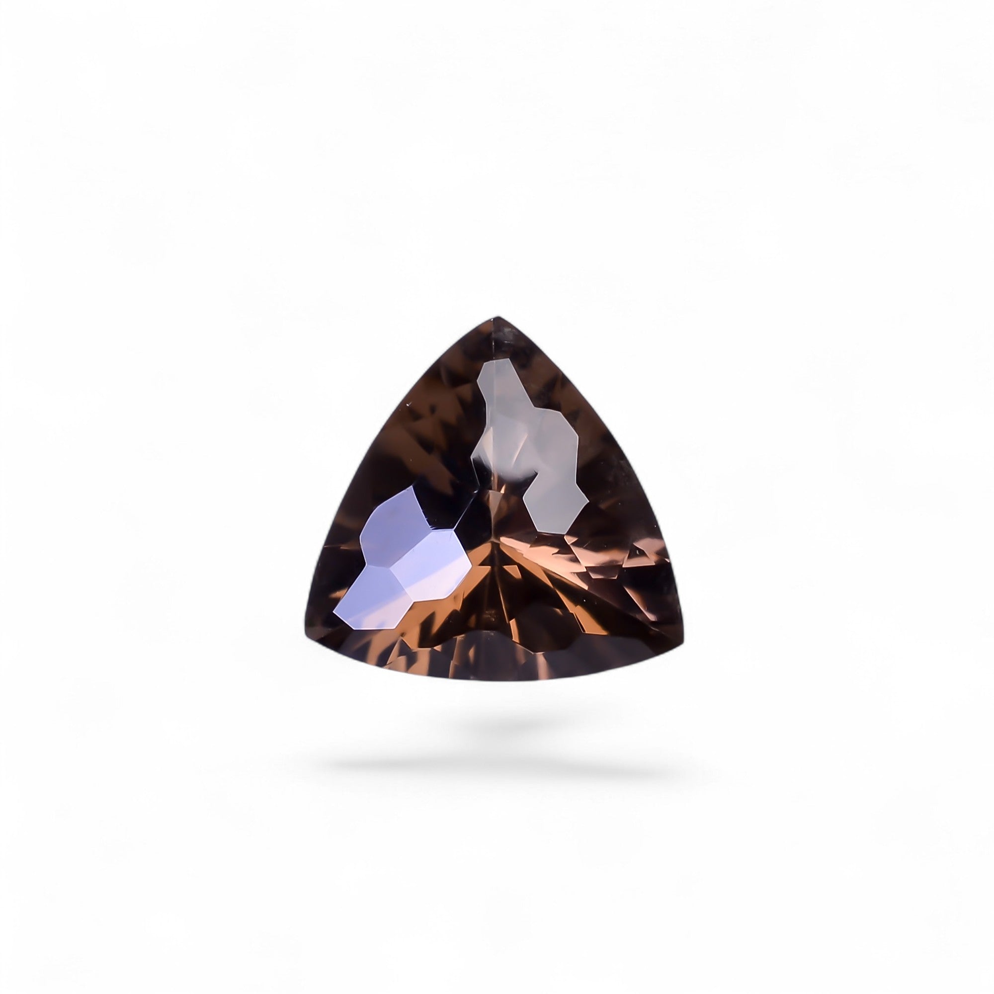 Natural Smoky Quartz Trillion Shape Faceted Loose Gemstone For Making Jewelry 7.5 Ct. 14X14X8 mm Y-10477