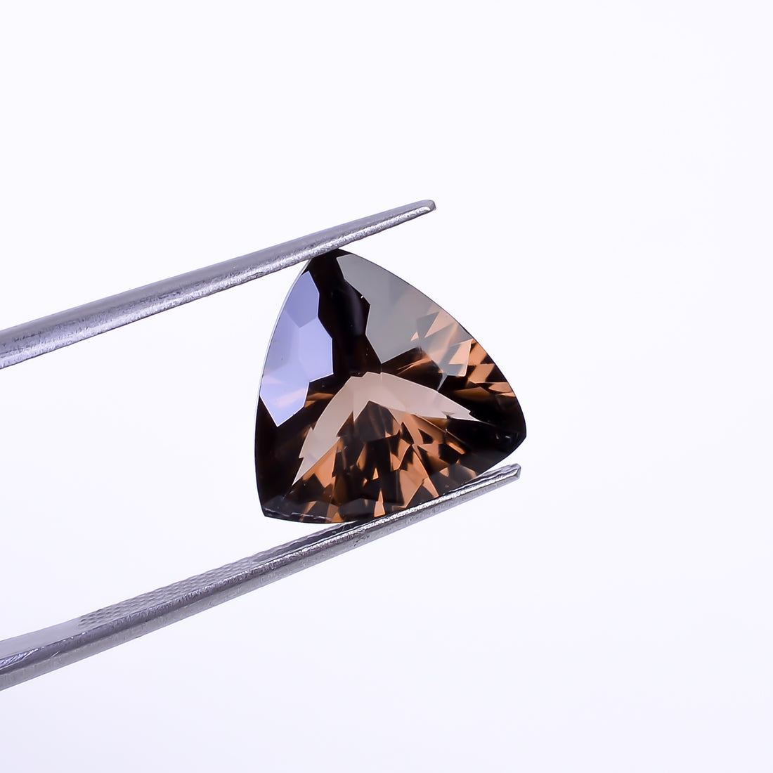 Natural Smoky Quartz Triangle Shape Faceted Loose Gemstone For Making Jewelry 5 Ct. 12X12X7 mm Y-10479