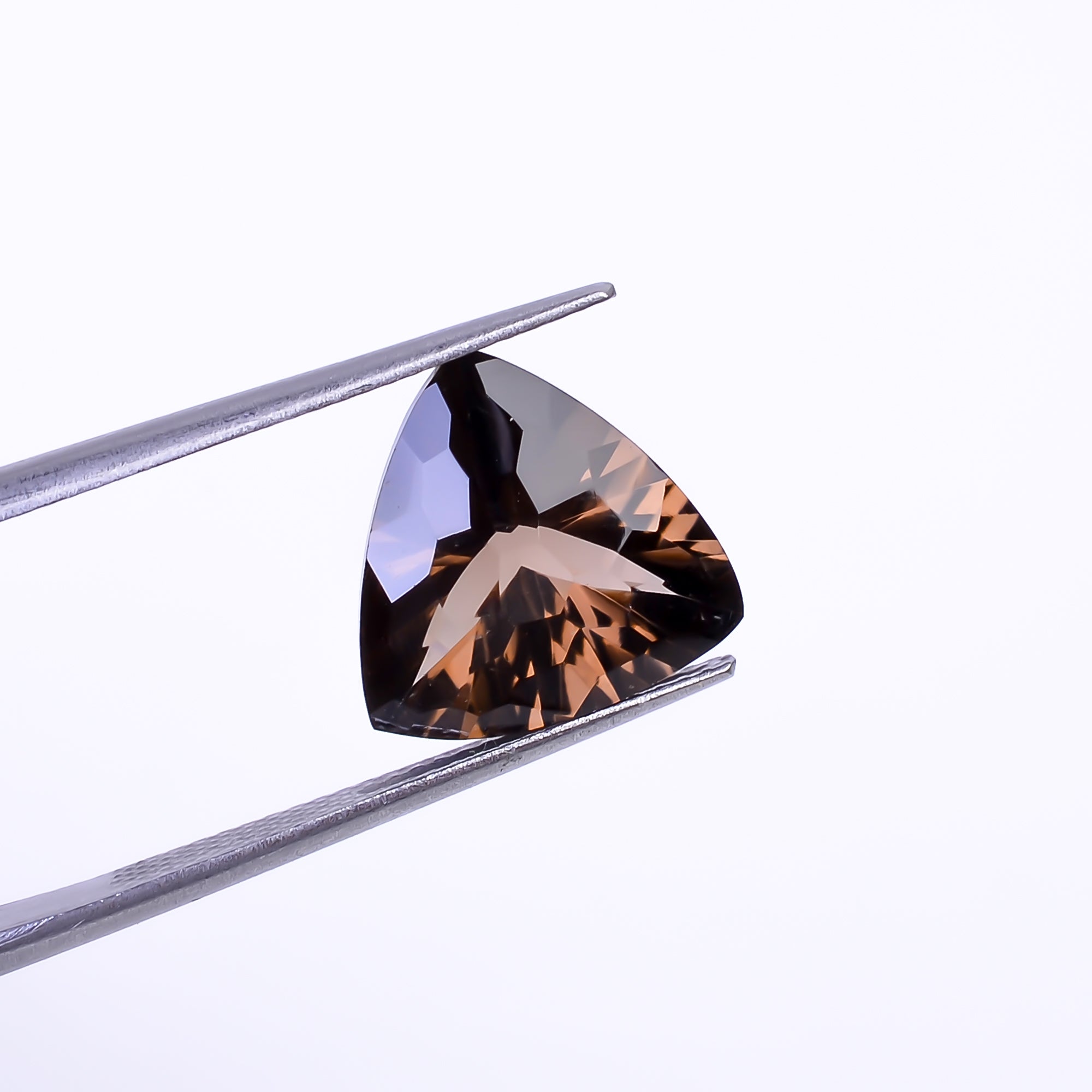 Natural Smoky Quartz Triangle Shape Faceted Loose Gemstone For Making Jewelry 5 Ct. 12X12X7 mm Y-10479