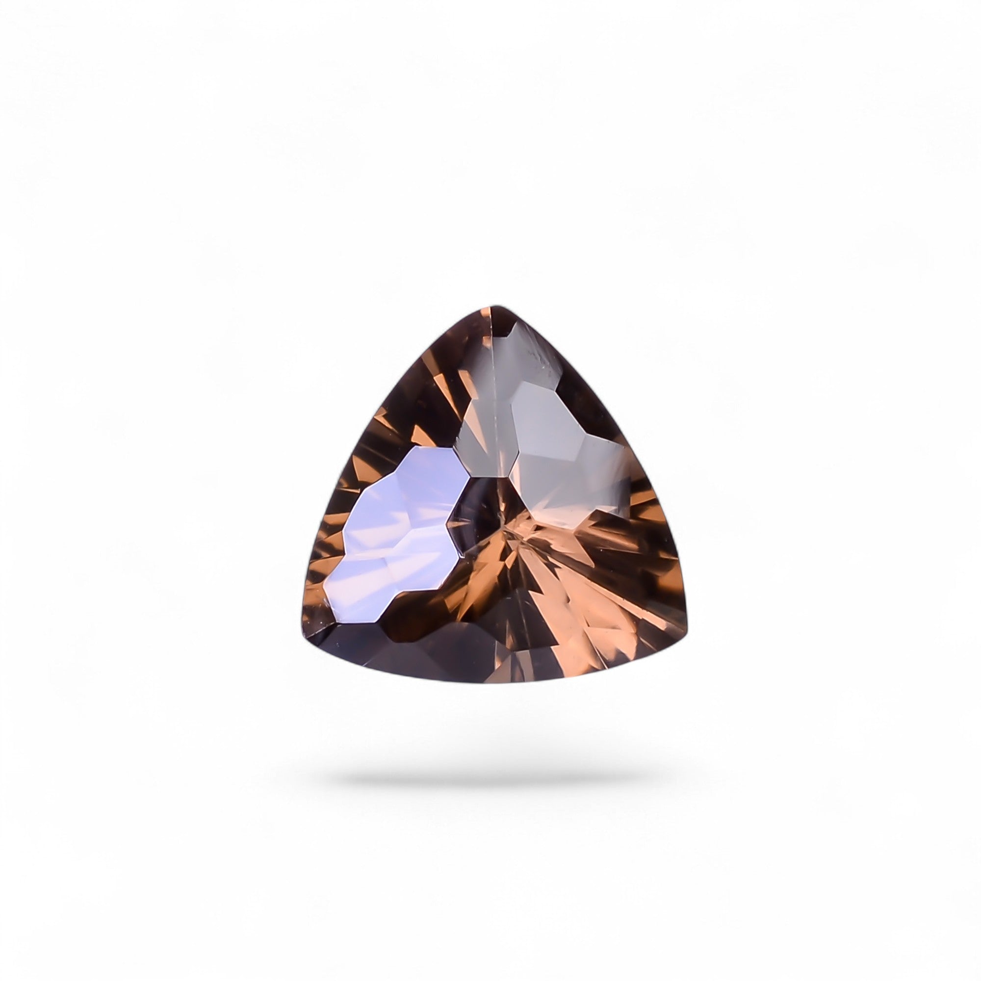 Natural Smoky Quartz Trillion Shape Faceted Loose Gemstone For Making Jewelry 8.5 Ct. 14X14X9 mm Y-10488