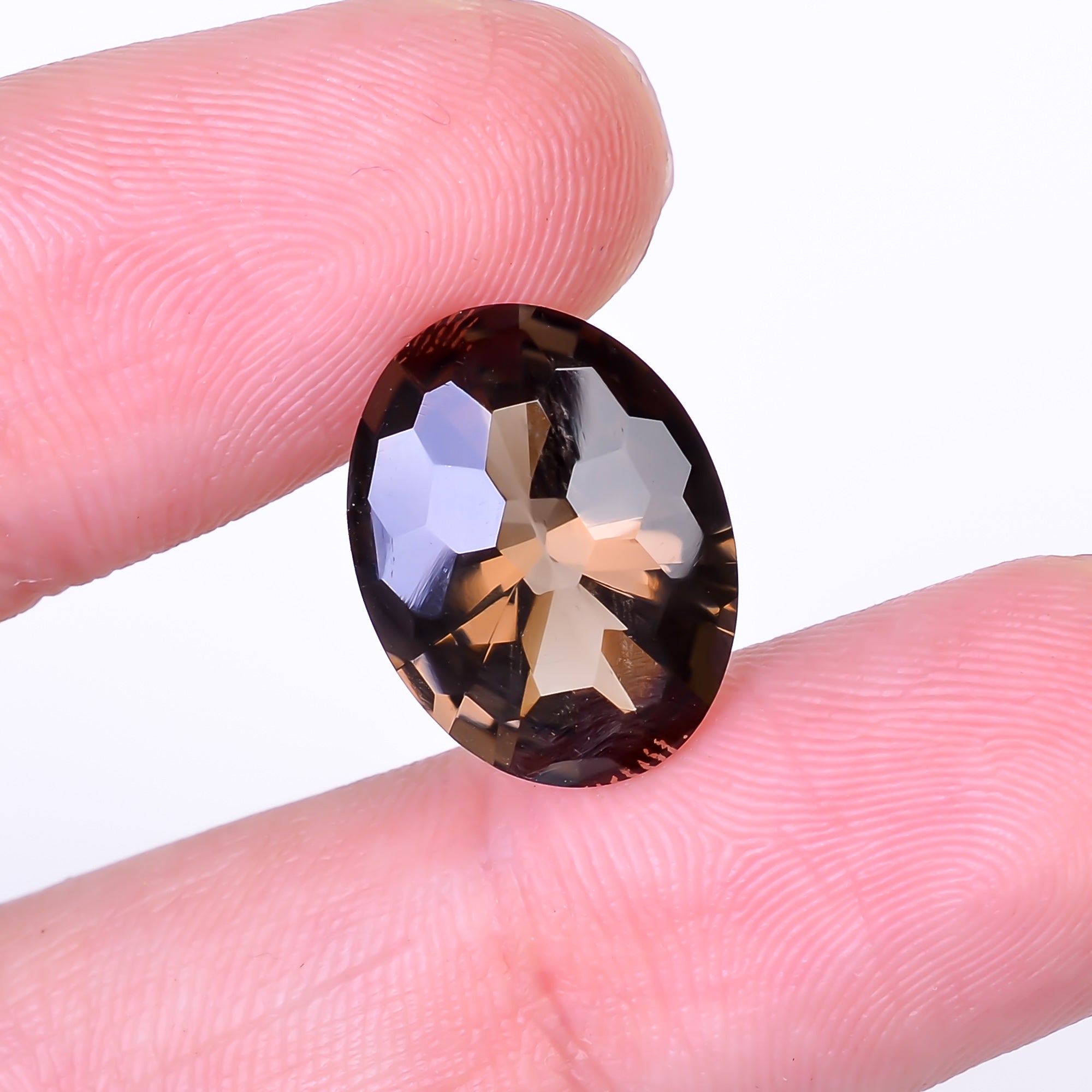 Natural Smoky Quartz Oval Shape Faceted Loose Gemstone For Making Jewelry 7 Ct. 15X12X7 mm Y-10490