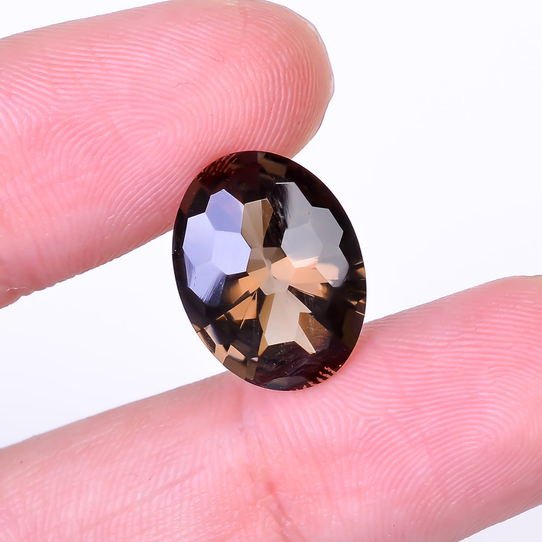 Natural Smoky Quartz Oval Shape Faceted Loose Gemstone For Making Jewelry 7 Ct. 15X12X7 mm Y-10490