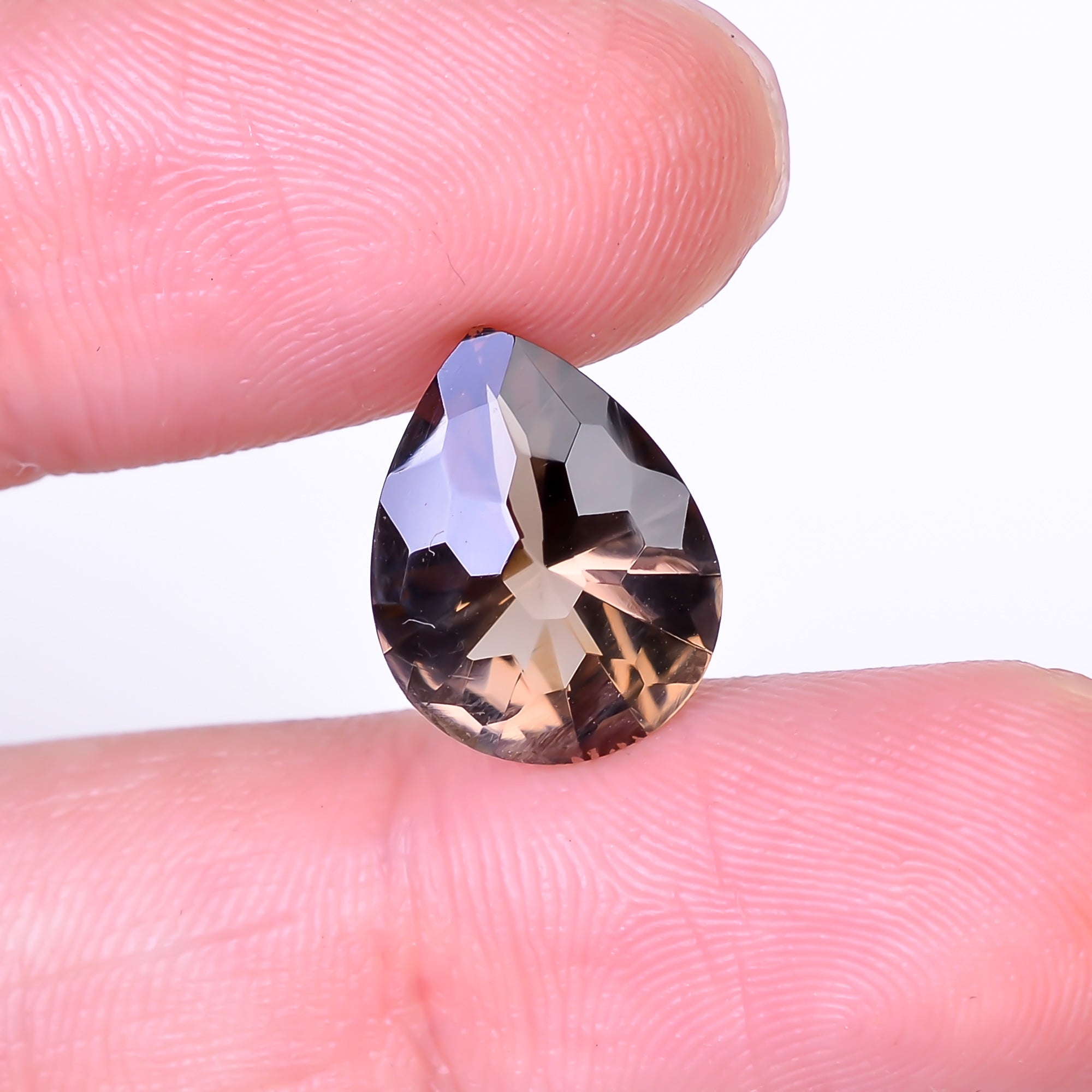 Natural Smoky Quartz Pear Shape Faceted Loose Gemstone For Making Jewelry 4.5 Ct. 13X10X6 mm Y-10491