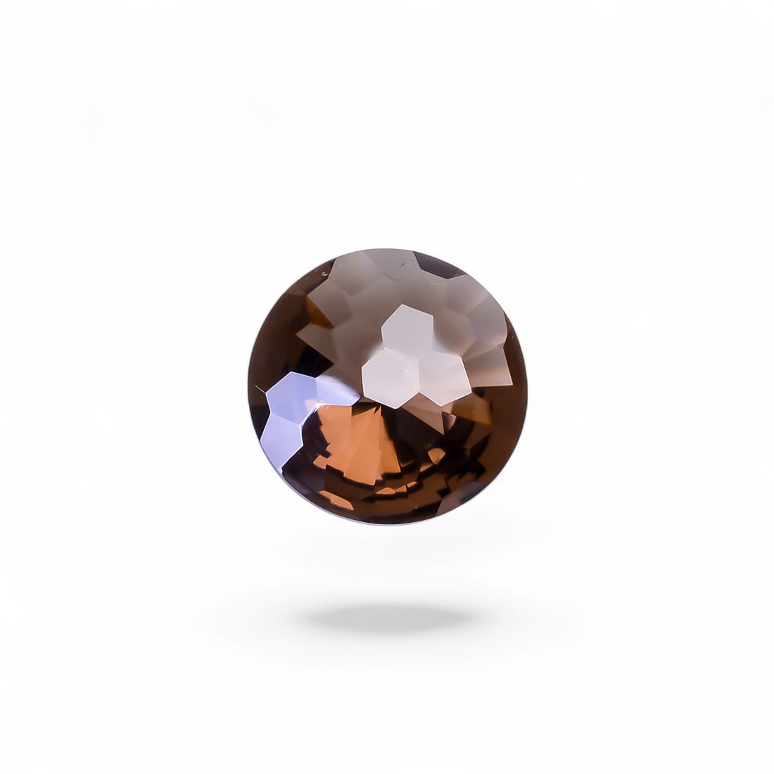 Natural Smoky Quartz Round Shape Faceted Loose Gemstone For Making Jewelry 10 Ct. 16X16X8 mm Y-10495