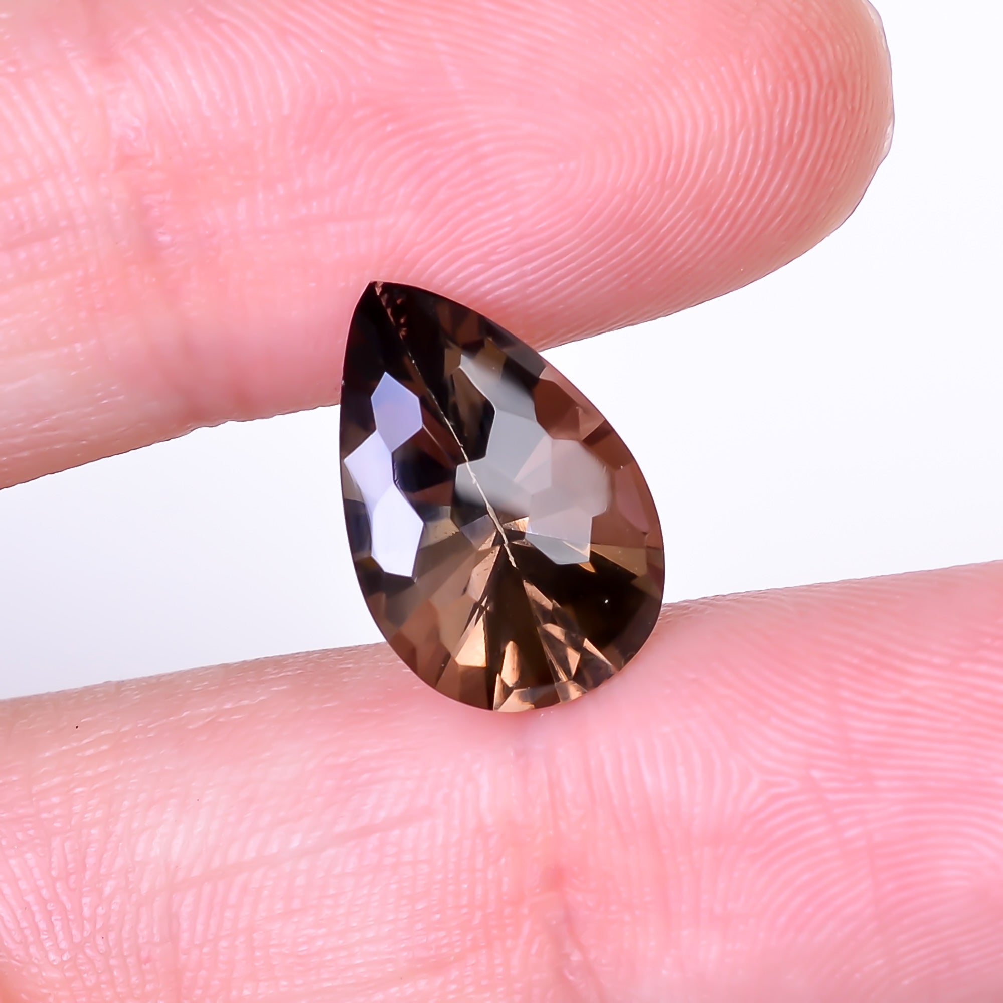 Natural Smoky Quartz Pear Shape Faceted Loose Gemstone For Making Jewelry 5 Ct. 15X9X7 mm Y-10499