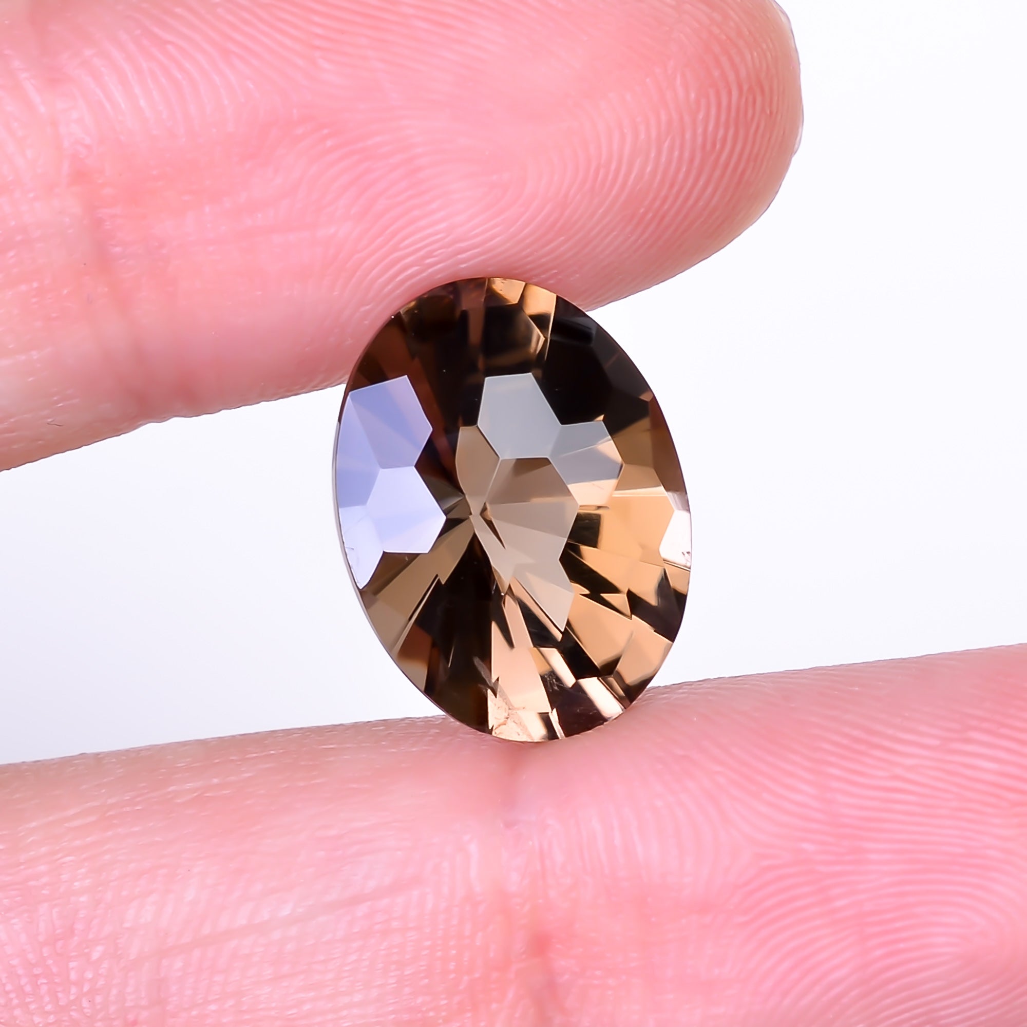 Natural Smoky Quartz Oval Shape Faceted Loose Gemstone For Making Jewelry 8 Ct. 15X12X9 mm Y-10500