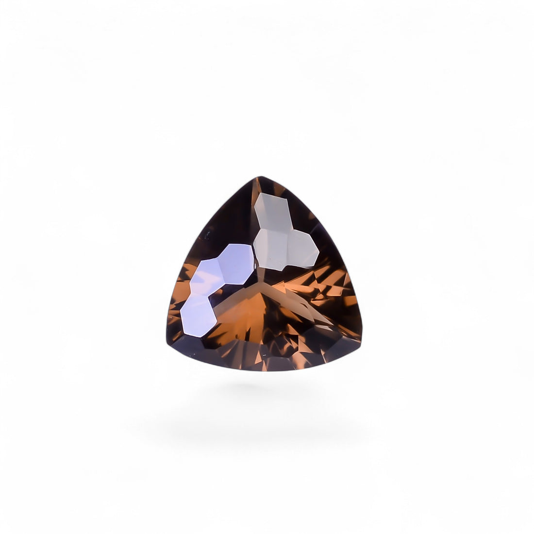 Natural Smoky Quartz Trillion Shape Faceted Loose Gemstone For Making Jewelry 8.5 Ct. 14X14X8 mm Y-10503