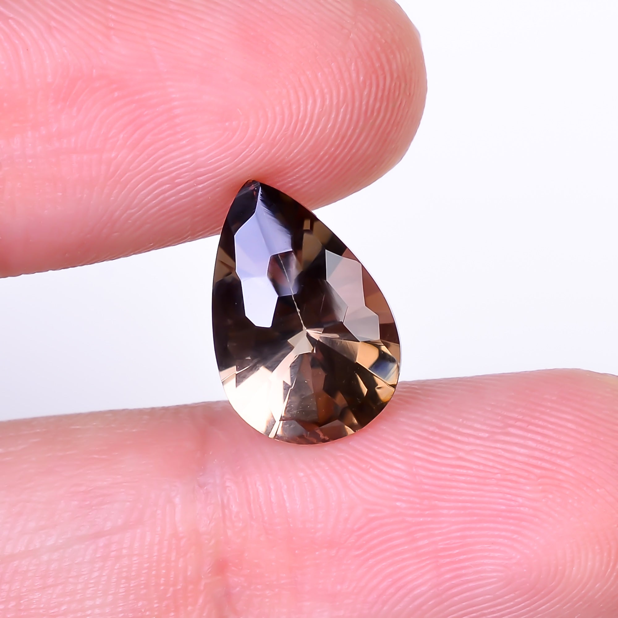 Natural Smoky Quartz Pear Shape Faceted Loose Gemstone For Making Jewelry 3.5 Ct. 13X9X6 mm Y-10504