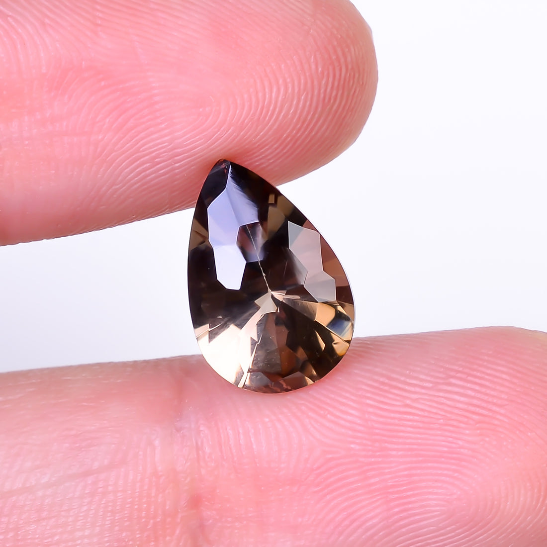 Natural Smoky Quartz Pear Shape Faceted Loose Gemstone For Making Jewelry 3.5 Ct. 13X9X6 mm Y-10504
