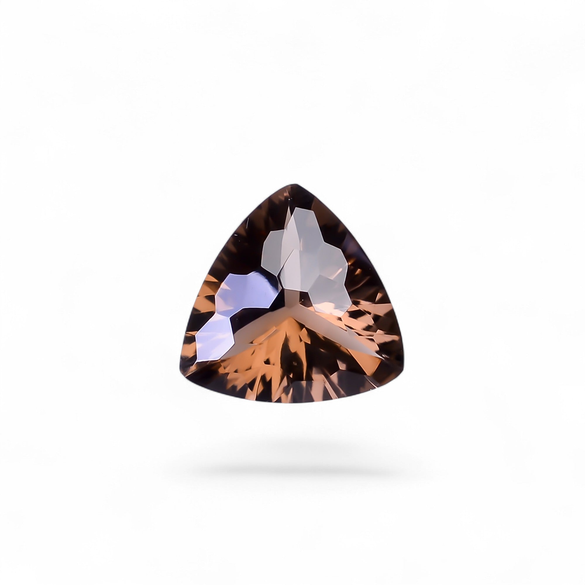 Natural Smoky Quartz Trillion Shape Faceted Loose Gemstone For Making Jewelry 8 Ct. 14X14X8 mm Y-10505