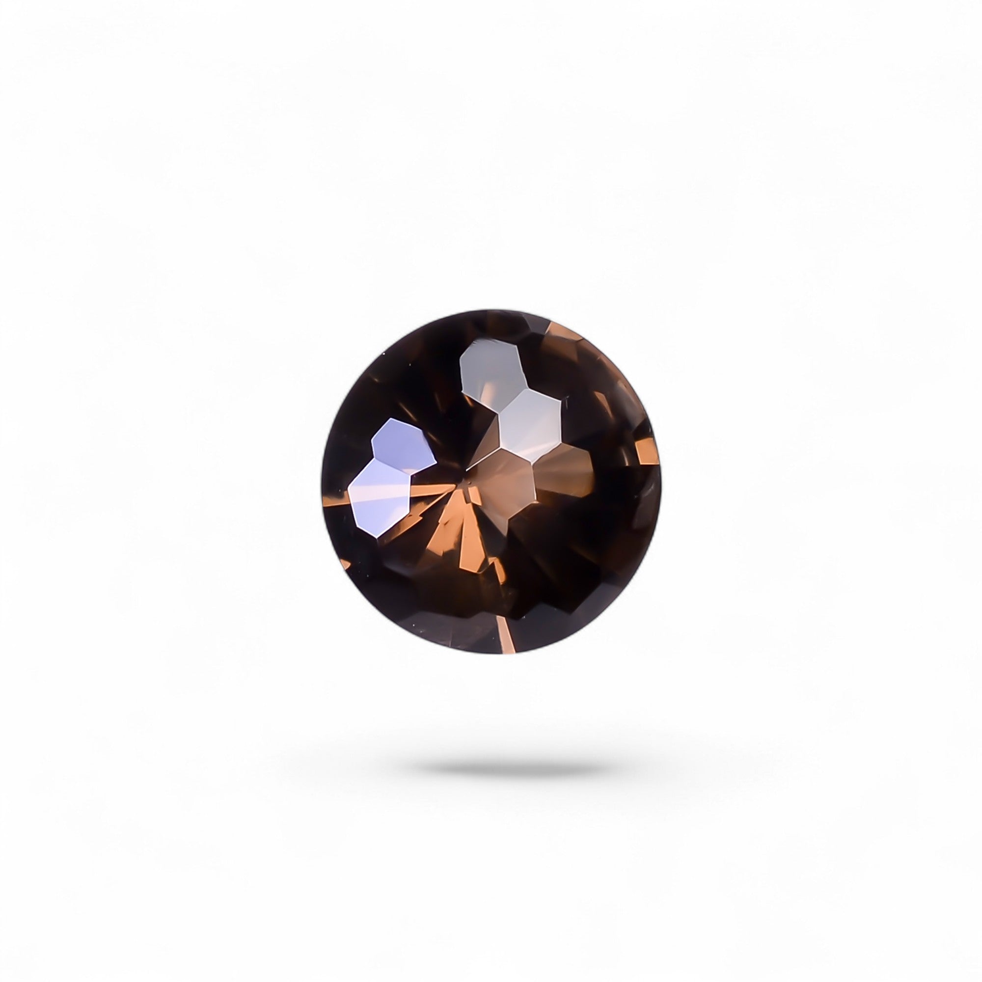 Natural Smoky Quartz Round Shape Faceted Loose Gemstone For Making Jewelry 6 Ct. 12X12X8 mm Y-10507