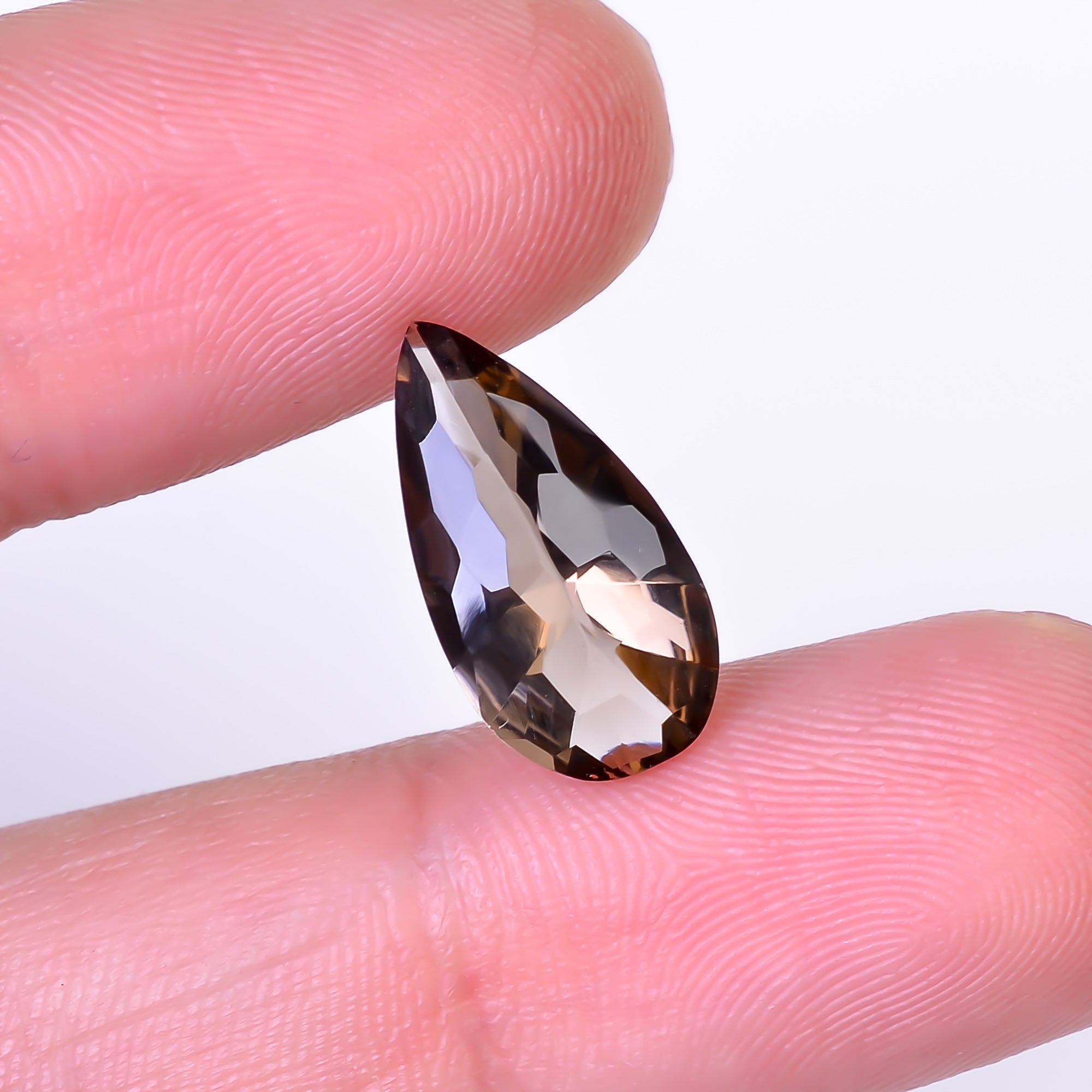 Natural Smoky Quartz Pear Shape Faceted Loose Gemstone For Making Jewelry 4 Ct. 16X8X5 mm Y-10510