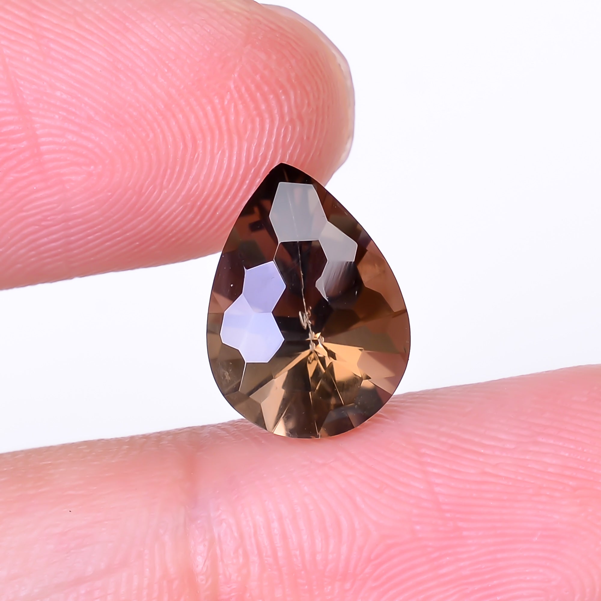 Natural Smoky Quartz Pear Shape Faceted Loose Gemstone For Making Jewelry 3 Ct. 12X9X6 mm Y-10515