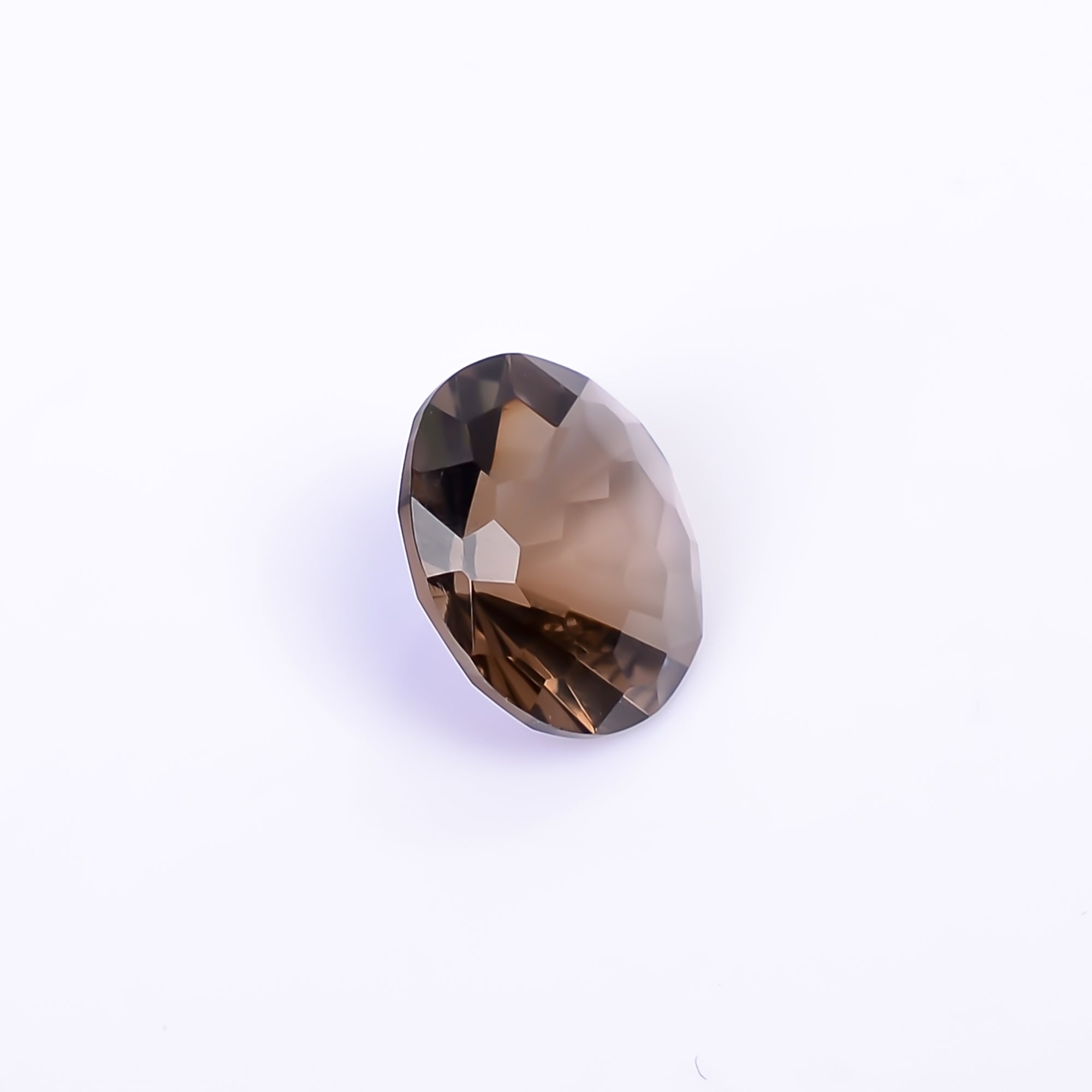 Natural Smoky Quartz Round Shape Faceted Loose Gemstone For Making Jewelry 3.5 Ct. 10X10X6 mm Y-10518