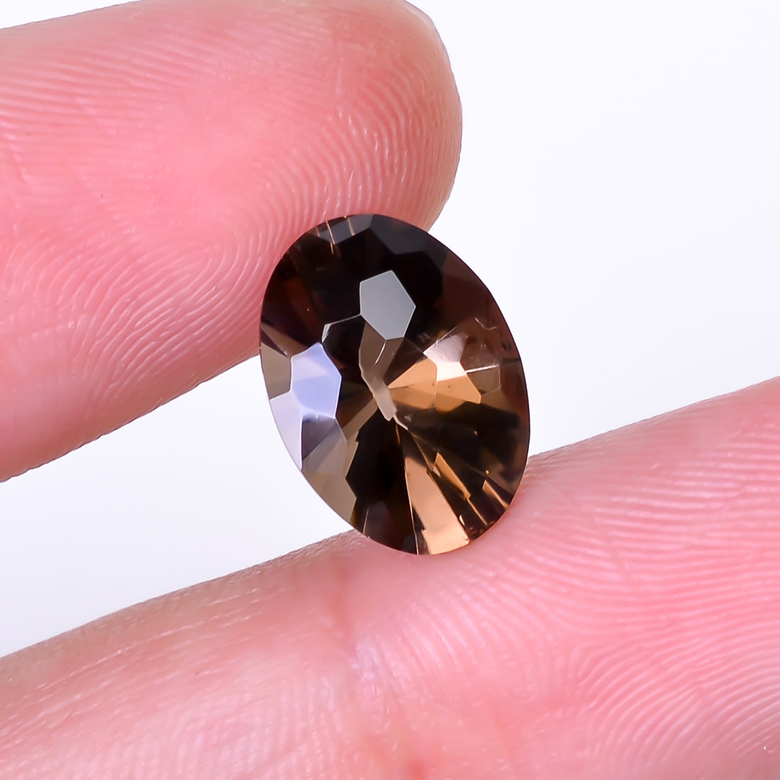Natural Smoky Quartz Oval Shape Faceted Loose Gemstone For Making Jewelry 4 Ct. 12X9X7 mm Y-10519