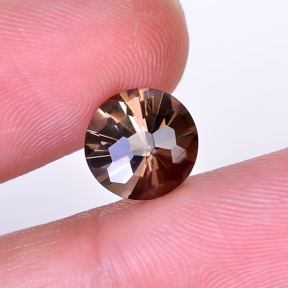 Natural Smoky Quartz Round Shape Faceted Loose Gemstone For Making Jewelry 2.5 Ct. 9X9X6 mm Y-10521