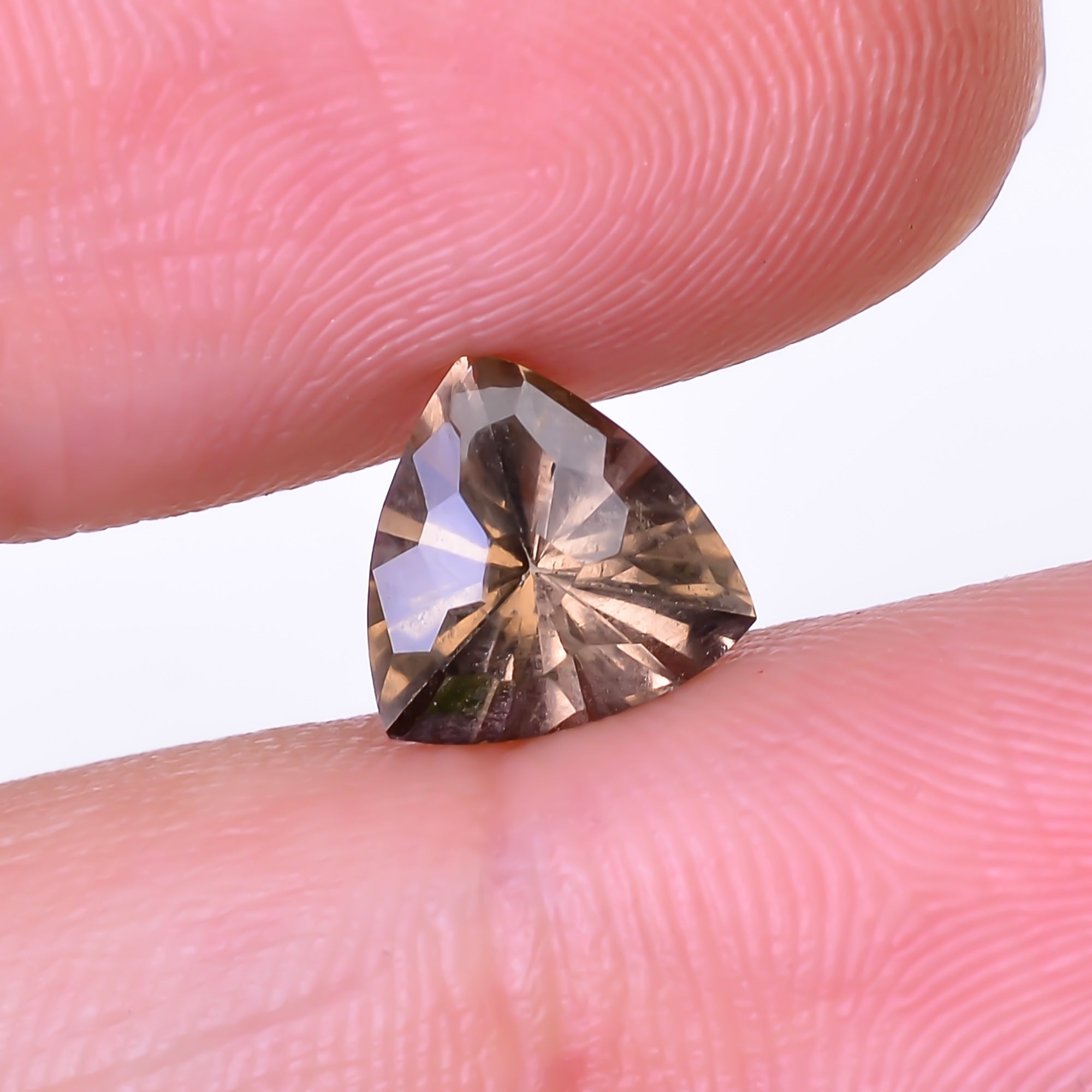 Natural Smoky Quartz Trillion Shape Faceted Loose Gemstone For Making Jewelry 2 Ct. 7X7X5 mm Y-10525