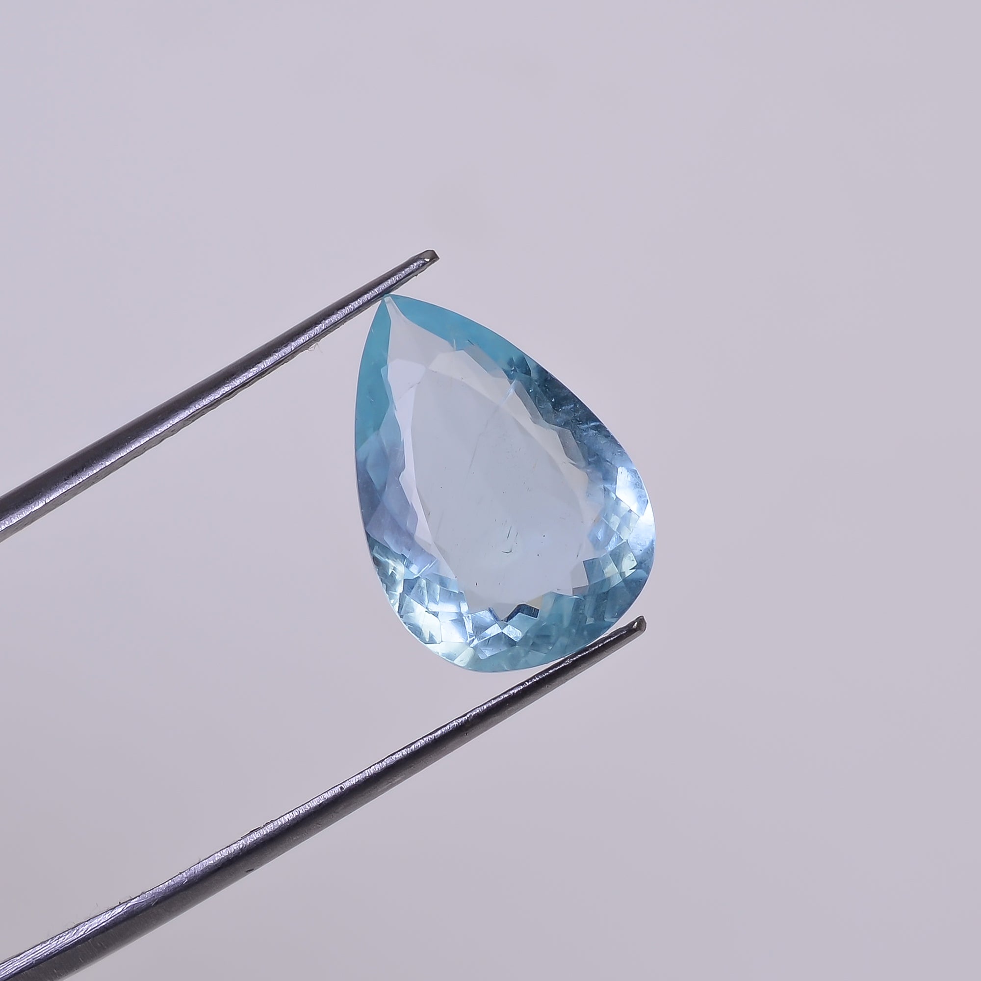 Natural Aquamarine Pear Shape Cut Stone Loose Gemstone For Making Jewelry 5.5 Ct. 15X11X5 mm Y-10526