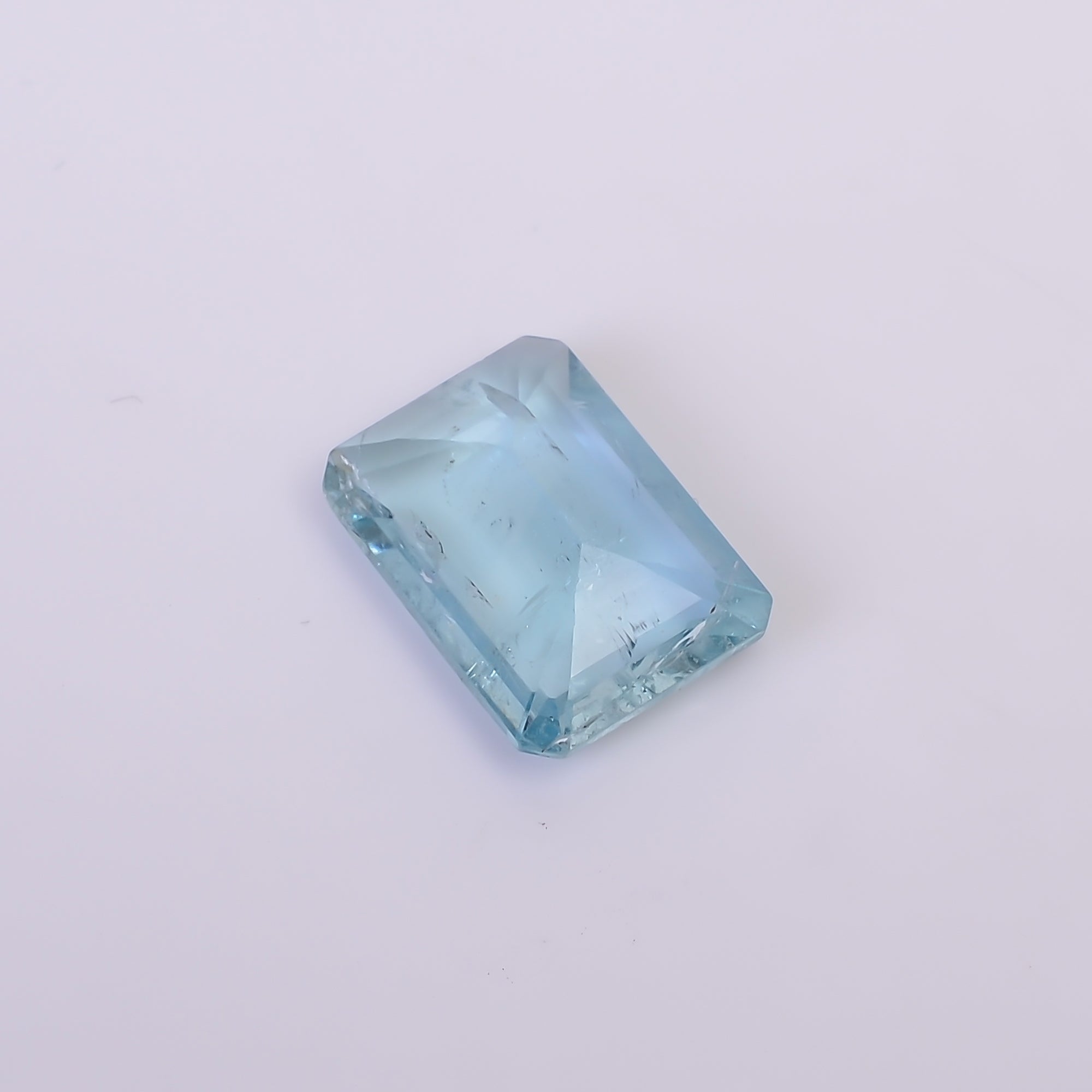 Natural Aquamarine Radiant Shape Cut Stone Loose Gemstone For Making Jewelry 4 Ct. 13X9X4 mm Y-10529
