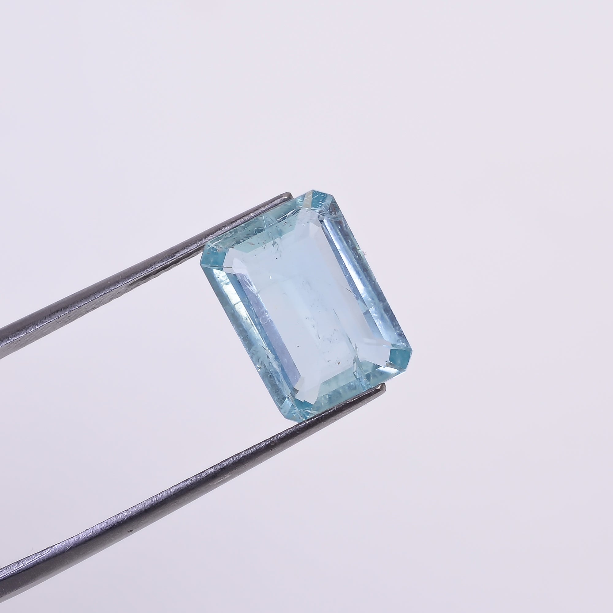 Natural Aquamarine Radiant Shape Cut Stone Loose Gemstone For Making Jewelry 4 Ct. 13X9X4 mm Y-10529