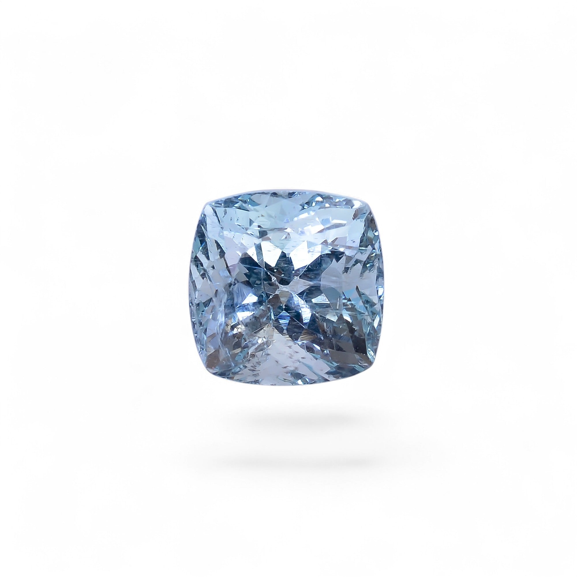 Natural Aquamarine Cushion Shape Cut Stone Loose Gemstone For Making Jewelry 7 Ct. 10X10X9 mm Y-10530
