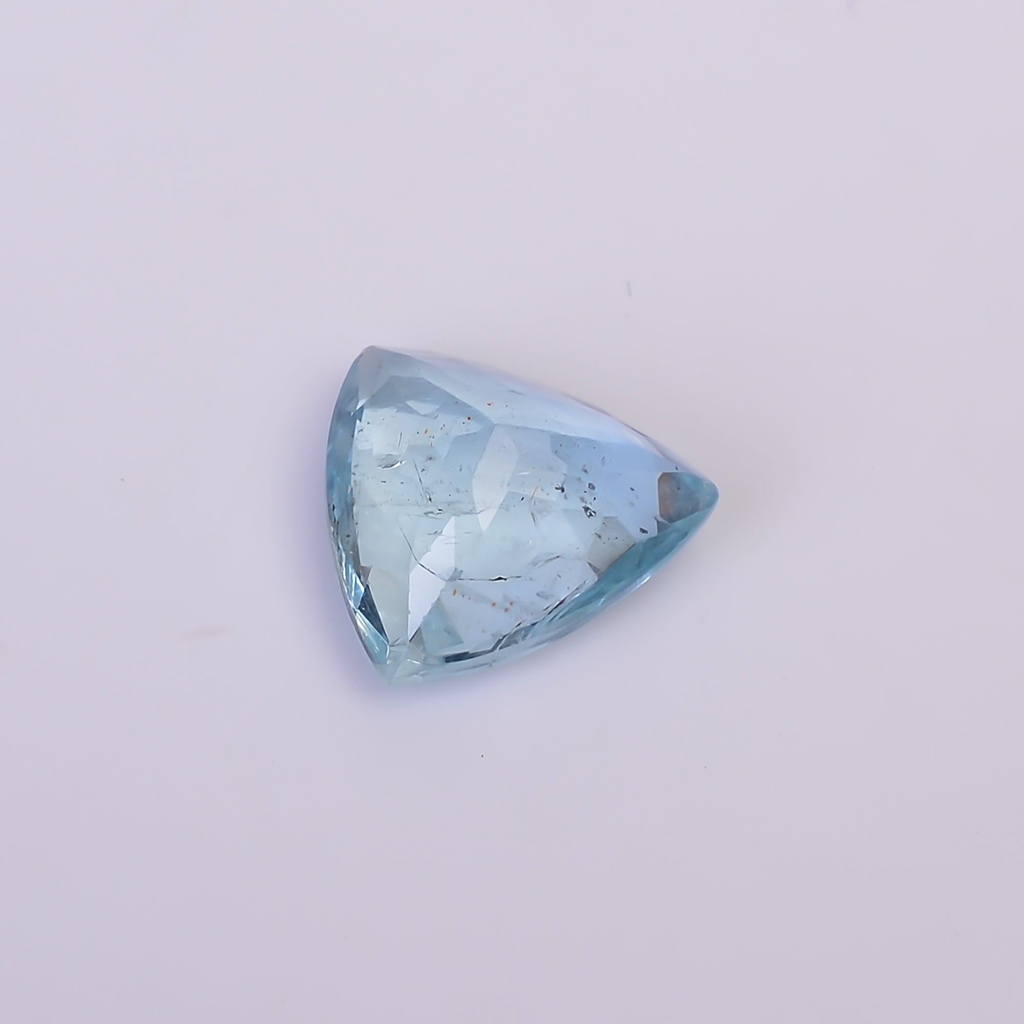 Natural Aquamarine Triangle Shape Cut Stone Loose Gemstone For Making Jewelry 3.5 Ct. 11X11X5 MM Y-10537