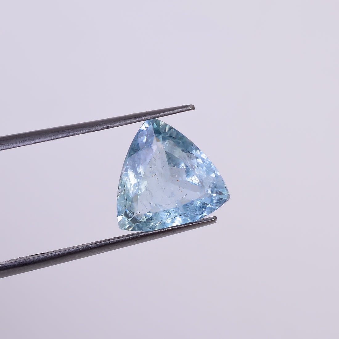 Natural Aquamarine Triangle Shape Cut Stone Loose Gemstone For Making Jewelry 3.5 Ct. 11X11X5 MM Y-10537