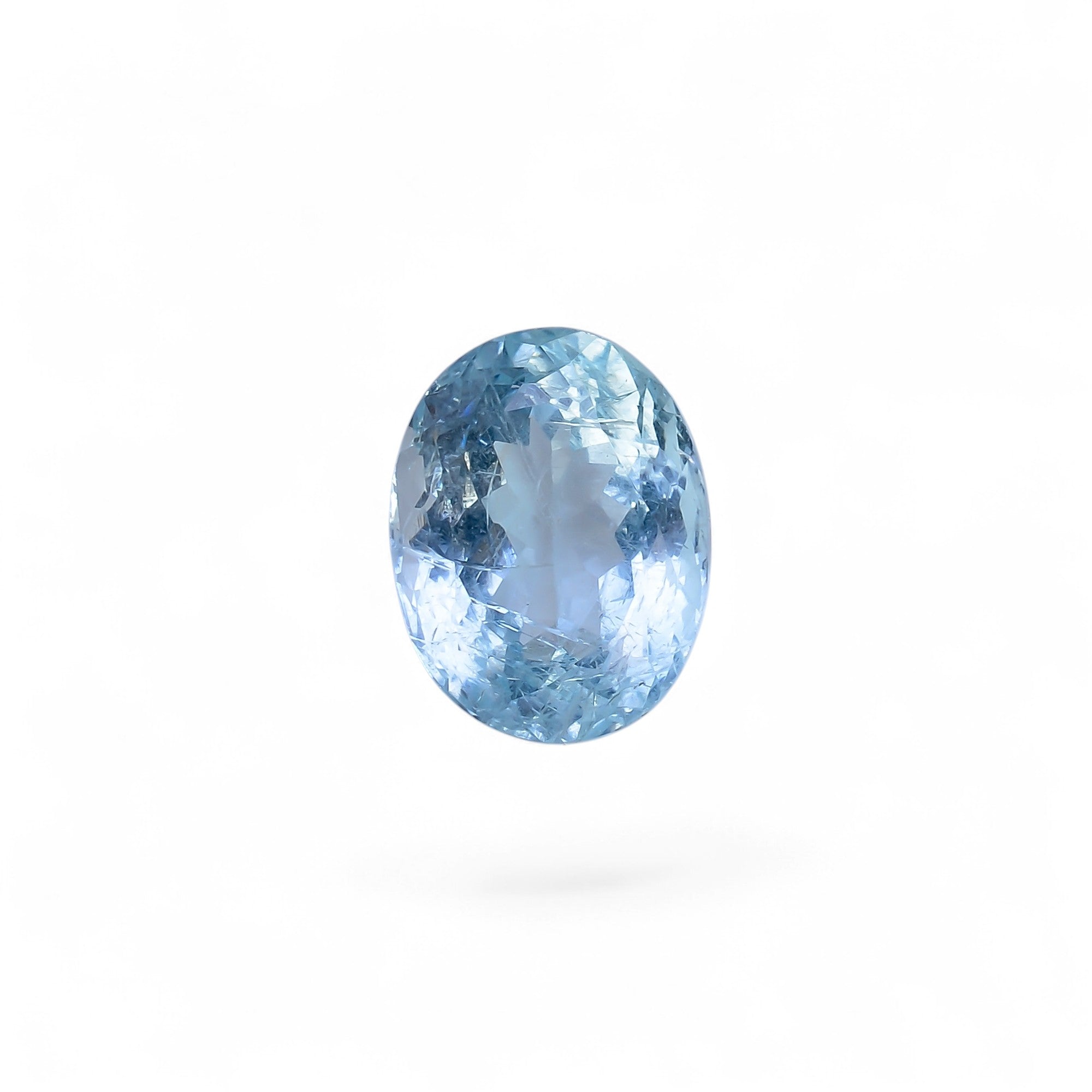 Natural Aquamarine Oval Shape Cut Stone Loose Gemstone For Making Jewelry 5 Ct. 12X9X7 MM Y-10541
