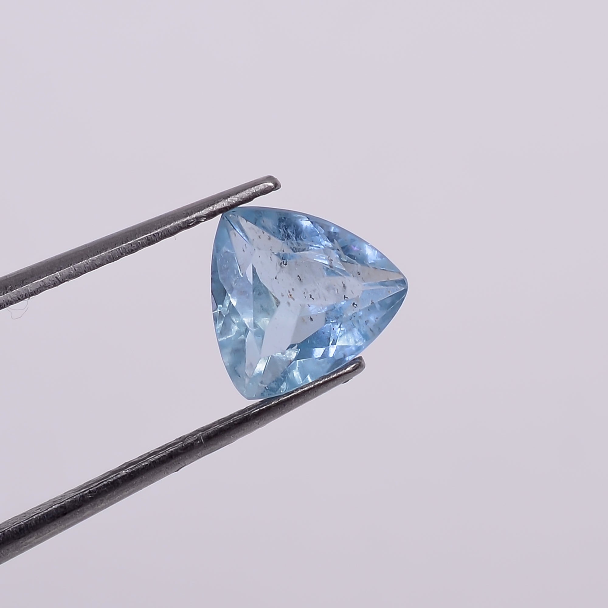 Natural Aquamarine Trillion Shape Cut Stone Loose Gemstone For Making Jewelry 1.5 Ct. 7X7X4 MM Y-10544