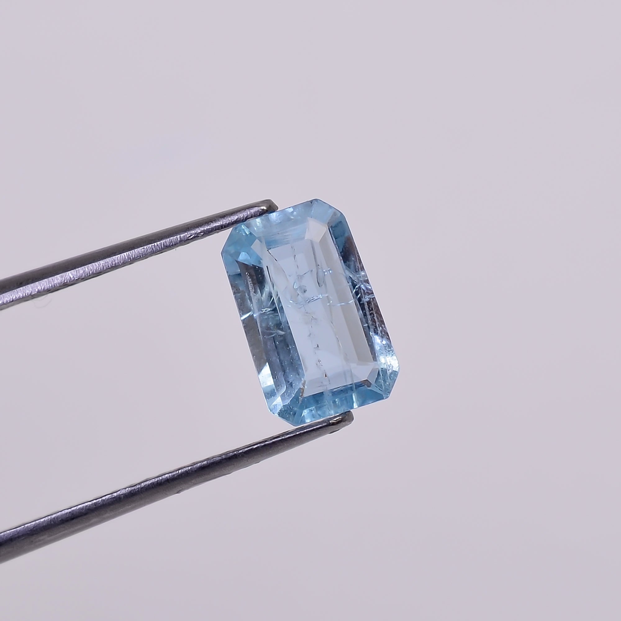 Natural Aquamarine Radiant Shape Cut Stone Loose Gemstone For Making Jewelry 1.5 Ct. 9X5X3 MM Y-10546