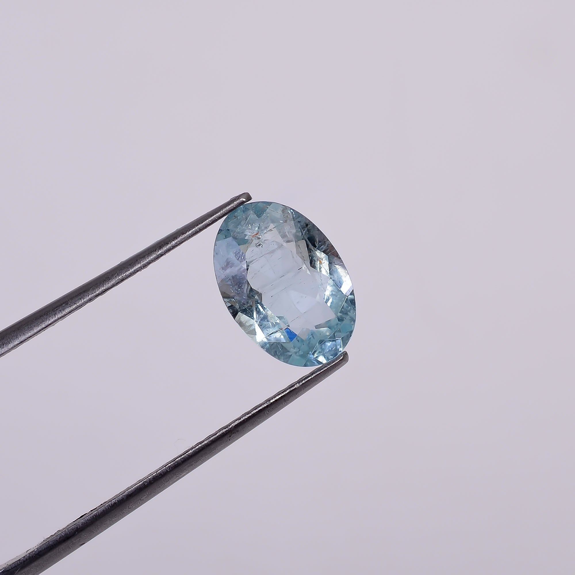Natural Aquamarine Oval Shape Cut Stone Loose Gemstone For Making Jewelry 2 Ct. 10X7X4 MM Y-10549