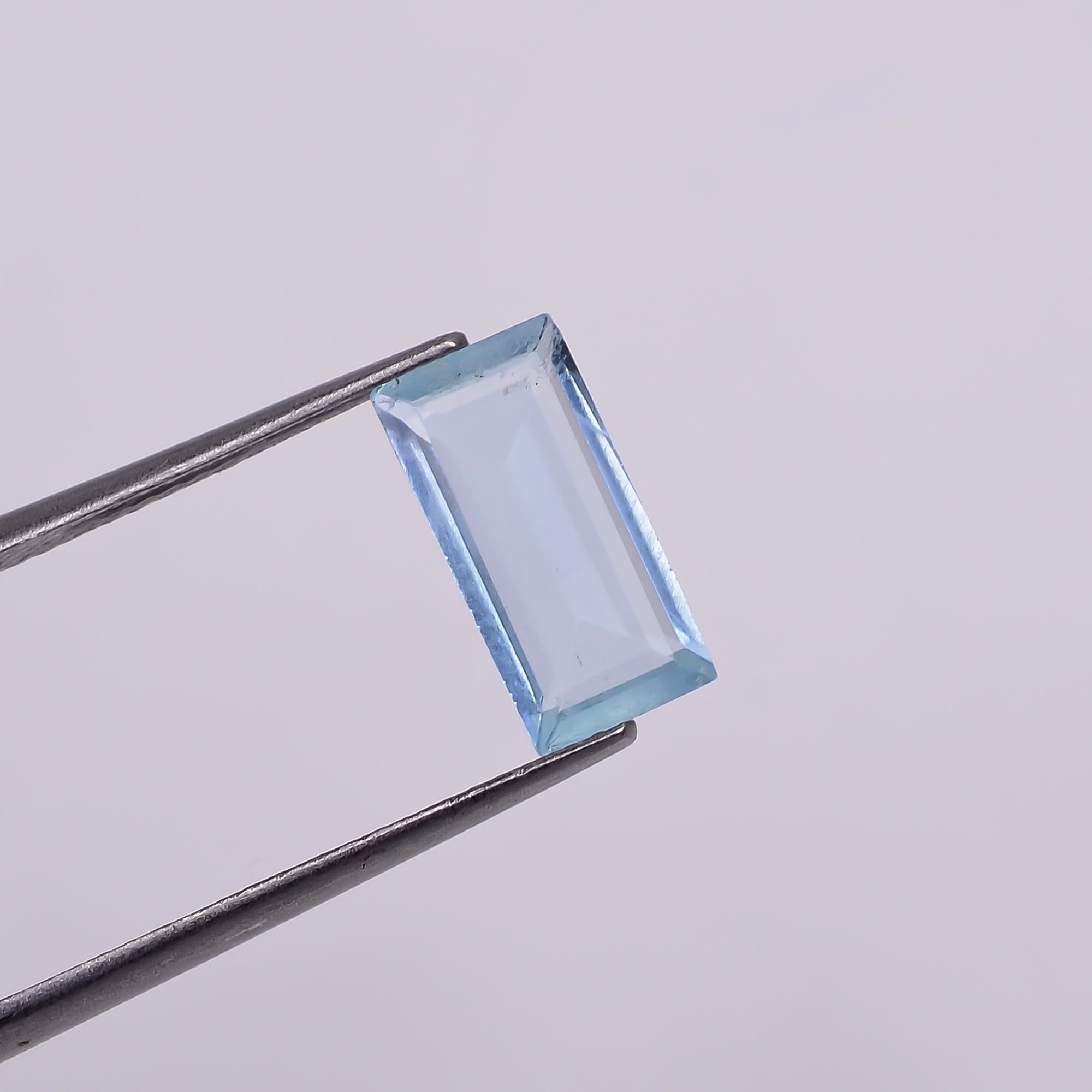 Natural Aquamarine Rectangle Shape Cut Stone Loose Gemstone For Making Jewelry 1.5 Ct. 11X5X3 MM Y-10550