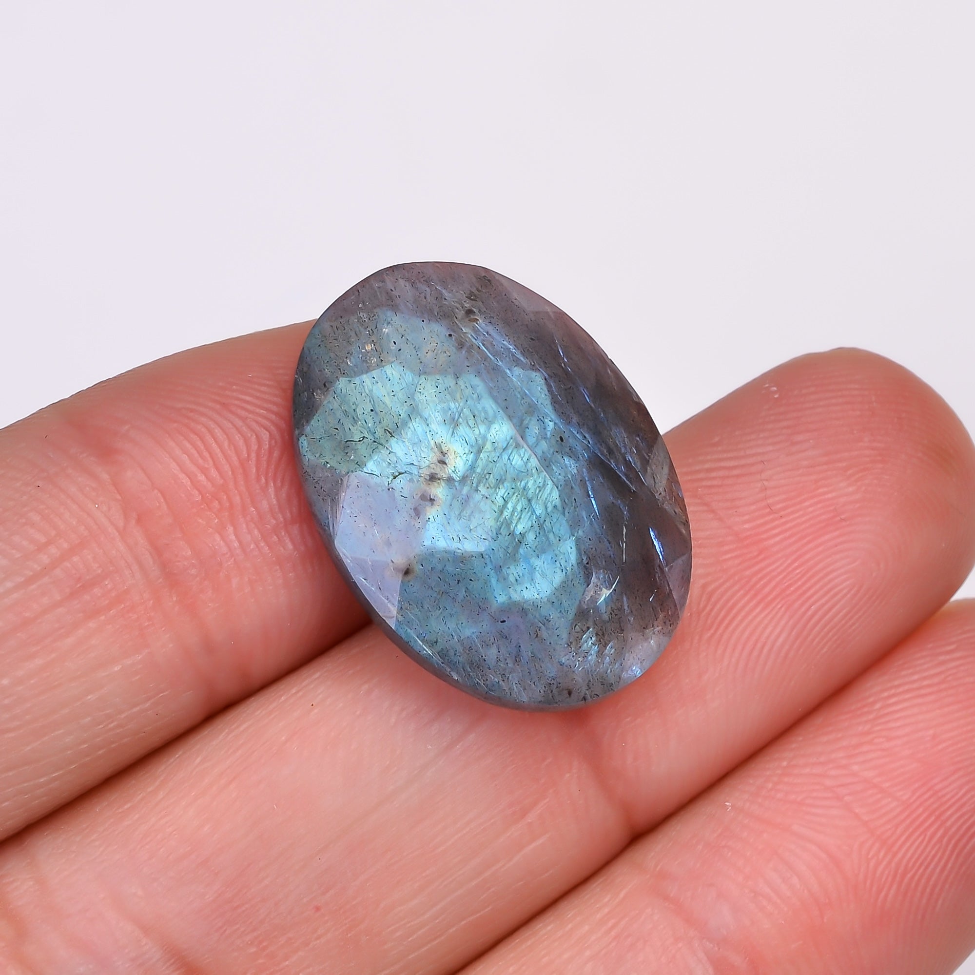 Natural Labradorite Oval Shape Cut Stone Loose Gemstone For Making Jewelry 16.5 Ct. 22X16X7 MM Y-10551