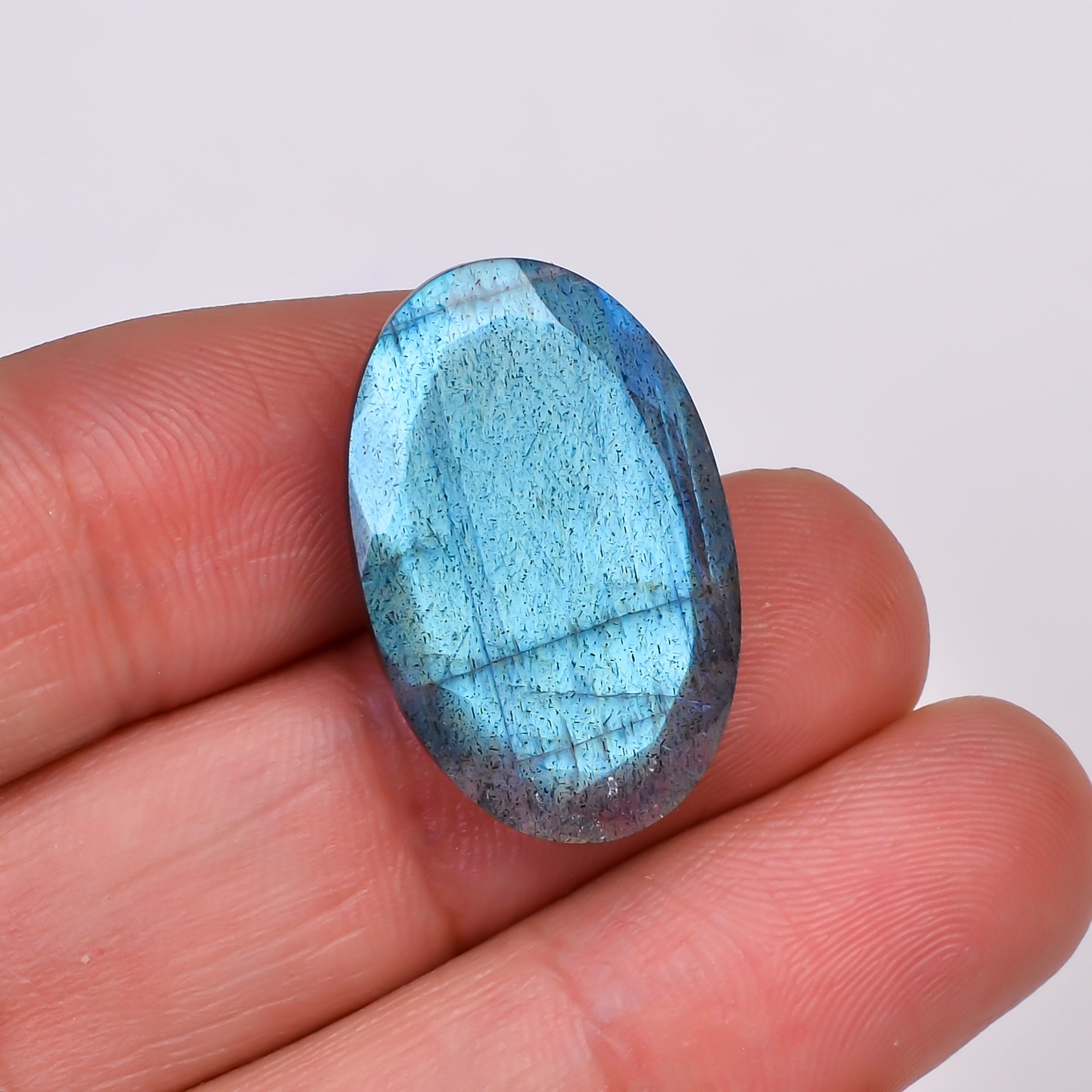 Natural Labradorite Oval Shape Cut Stone Loose Gemstone For Making Jewelry 17 Ct. 24X15X7 MM Y-10556