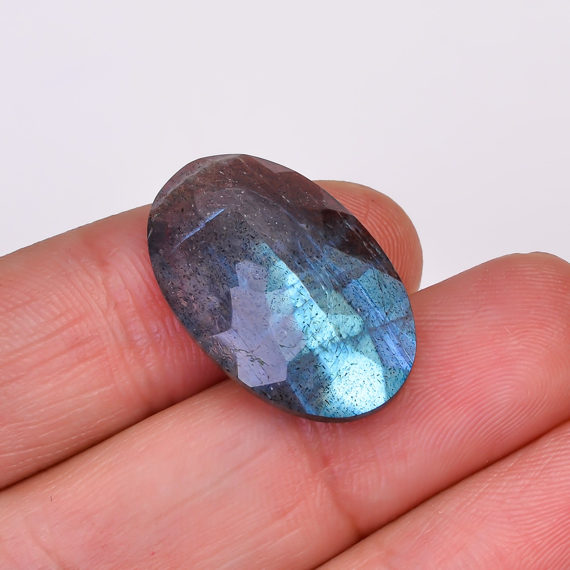 Natural Labradorite Oval Shape Cut Stone Loose Gemstone For Making Jewelry 17 Ct. 24X15X7 MM Y-10556