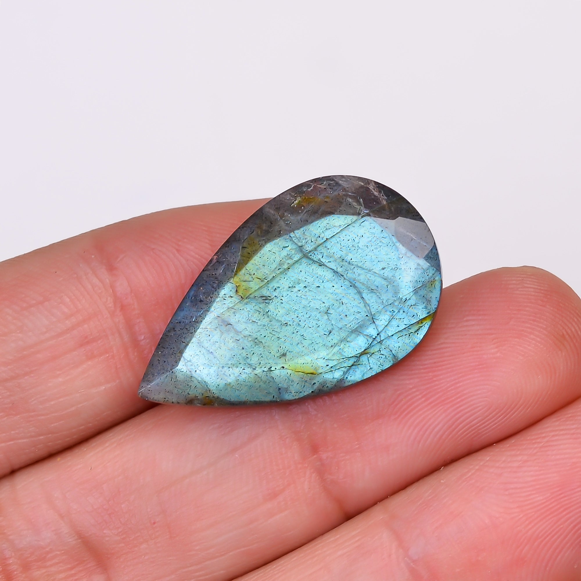 Natural Labradorite Pear Shape Cut Stone Loose Gemstone For Making Jewelry 18 Ct. 26X16X7 MM Y-10558