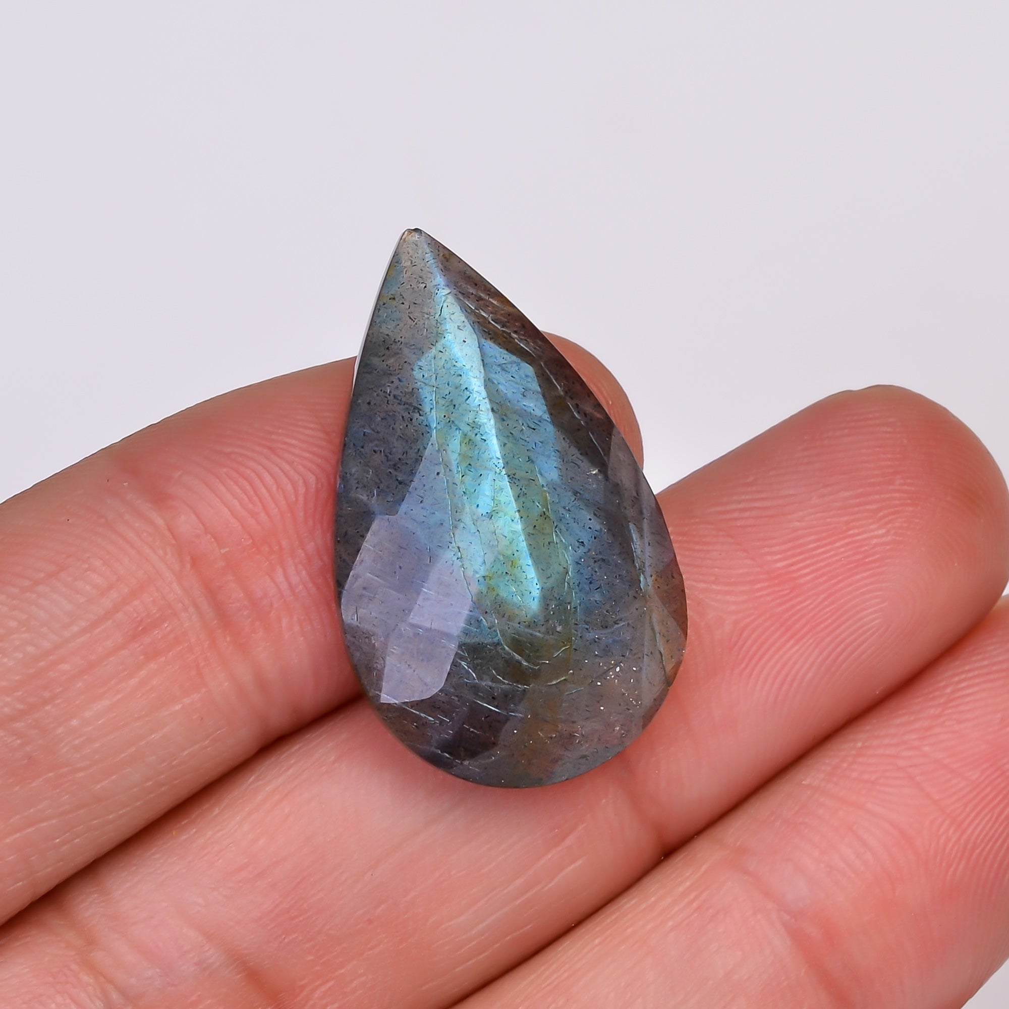 Natural Labradorite Pear Shape Cut Stone Loose Gemstone For Making Jewelry 18 Ct. 26X16X7 MM Y-10558