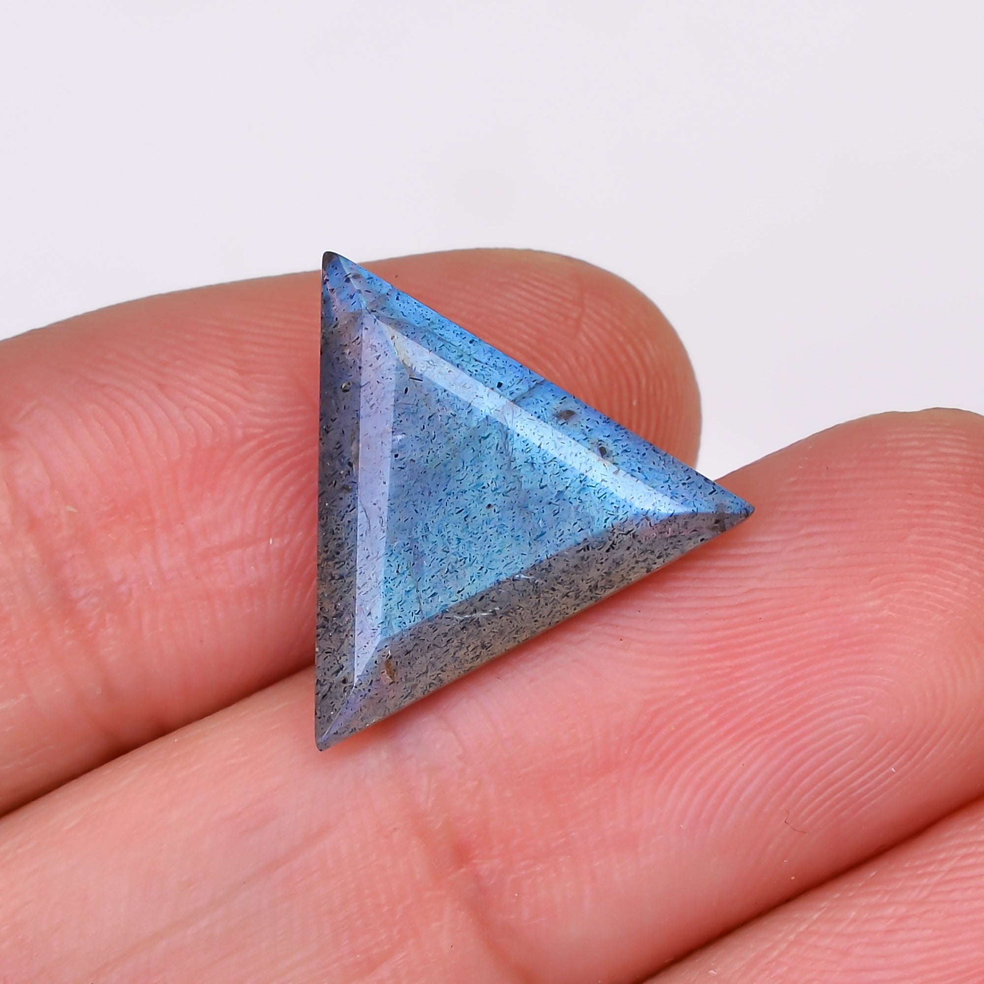 Natural Labradorite Triangle Shape Cut Stone Loose Gemstone For Making Jewelry 6 Ct.15X15X5 MM Y-10559